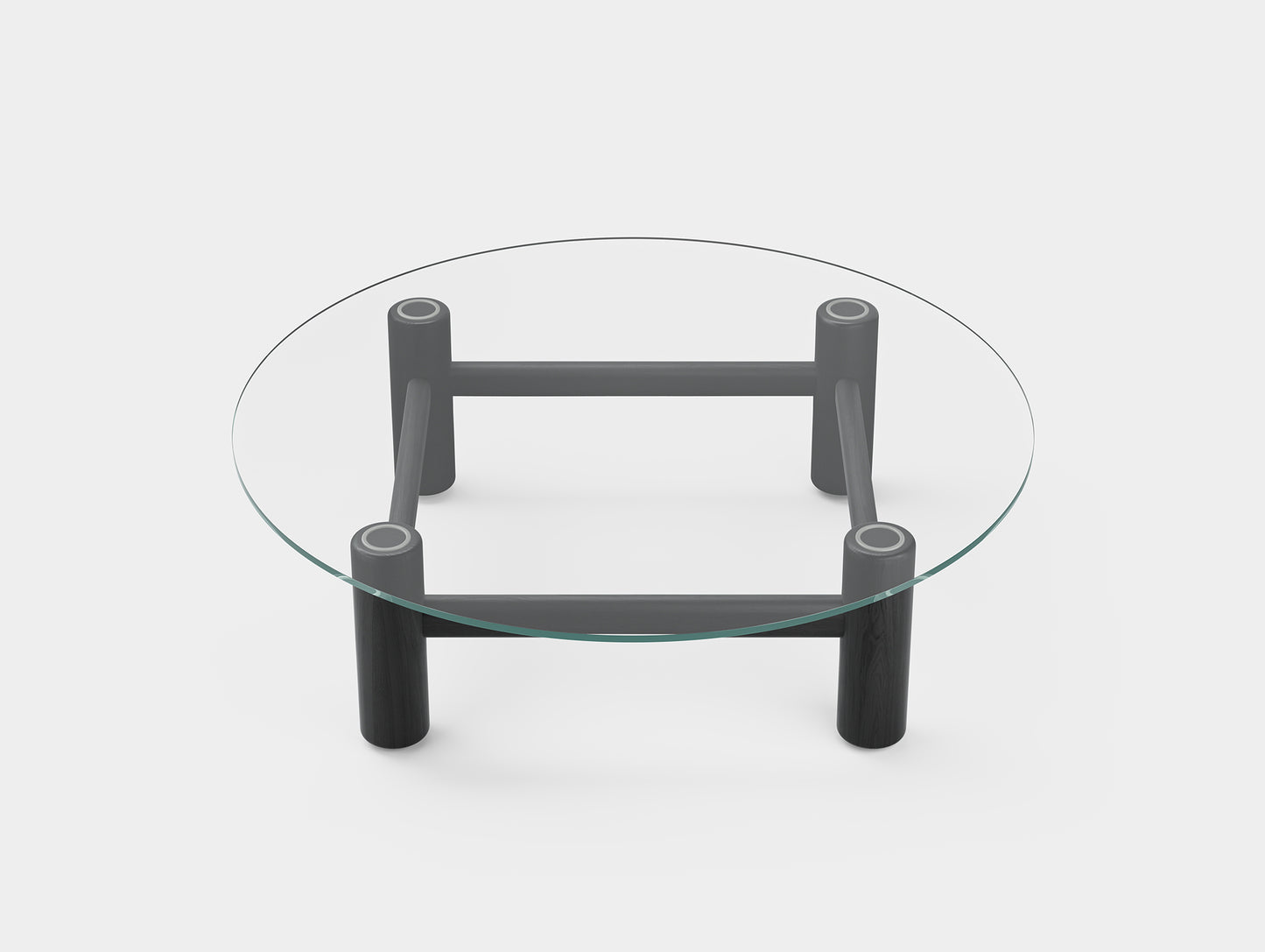 Boundary Table by Massproductions - Round (Diameter: 140 cm) / Black Stained Ash