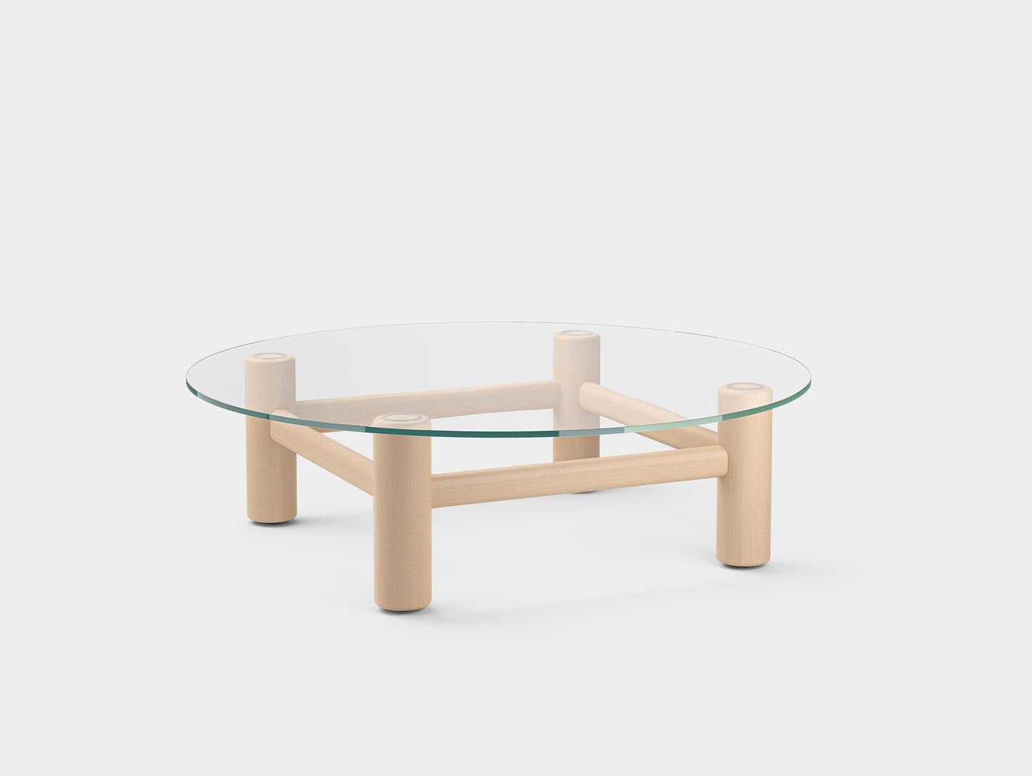 Boundary Table by Massproductions - Round (Diameter: 140 cm) / Natural Beech