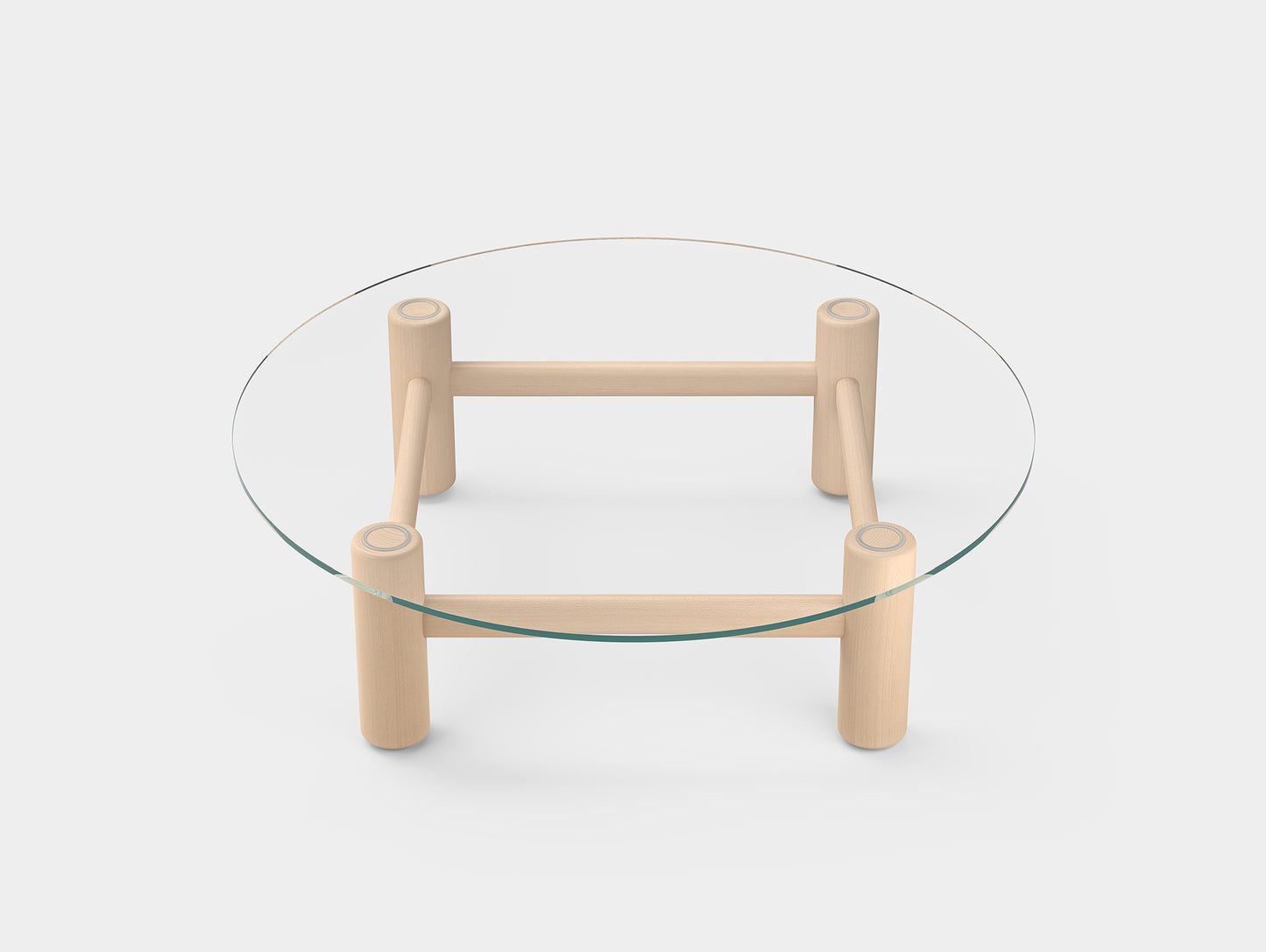 Boundary Table by Massproductions - Round (Diameter: 140 cm) / Natural Beech