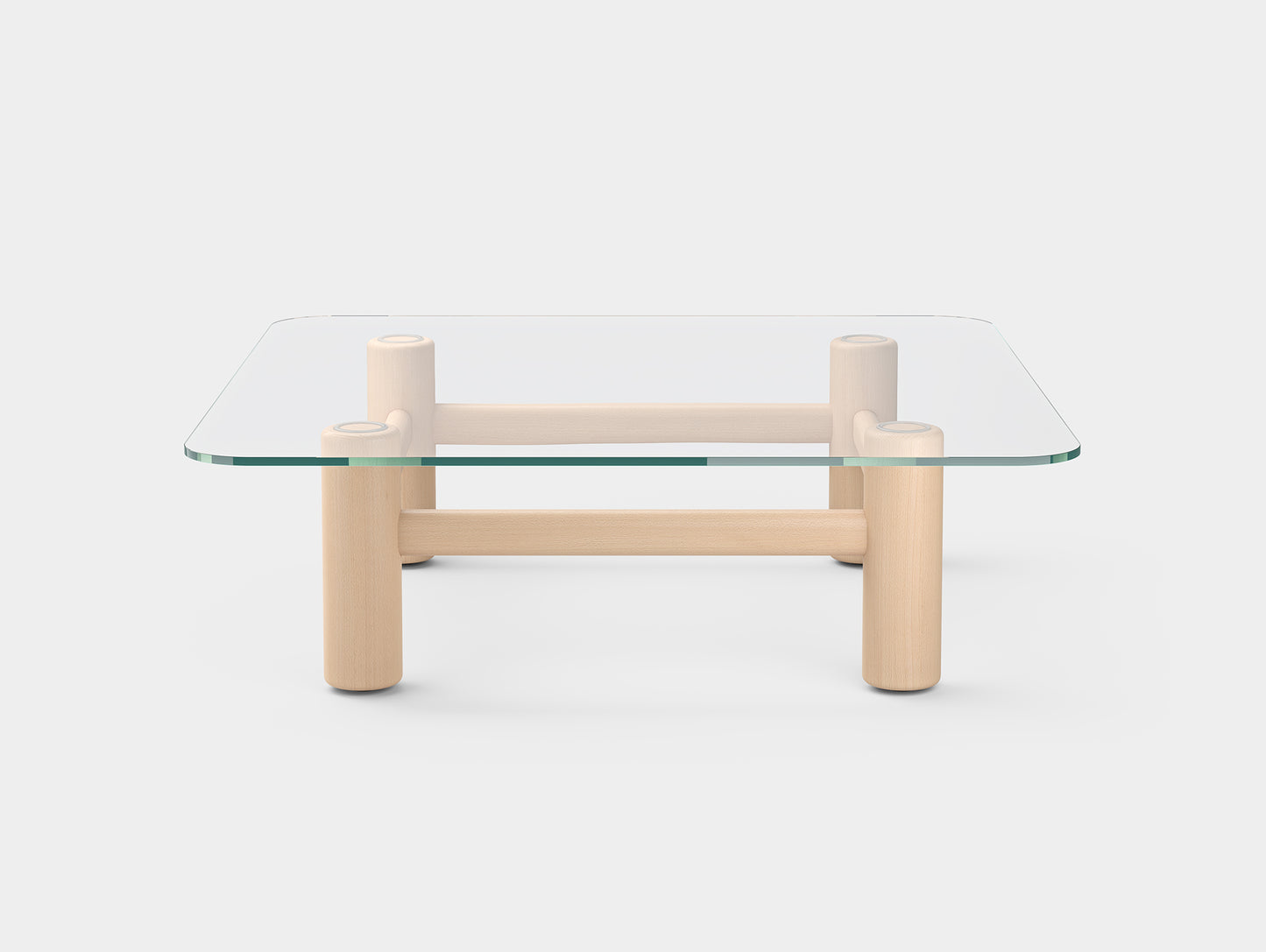 Boundary Table by Massproductions - Square (120 x 120 cm) / Natural Beech