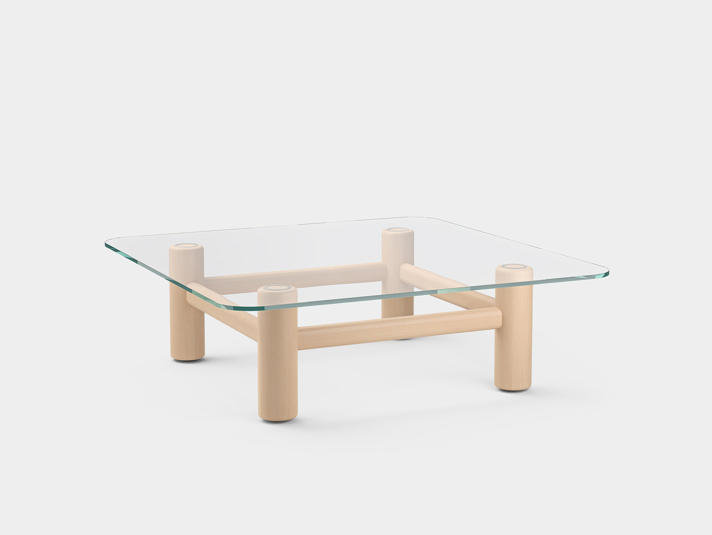 Boundary Table by Massproductions - Square (120 x 120 cm) / Natural Beech