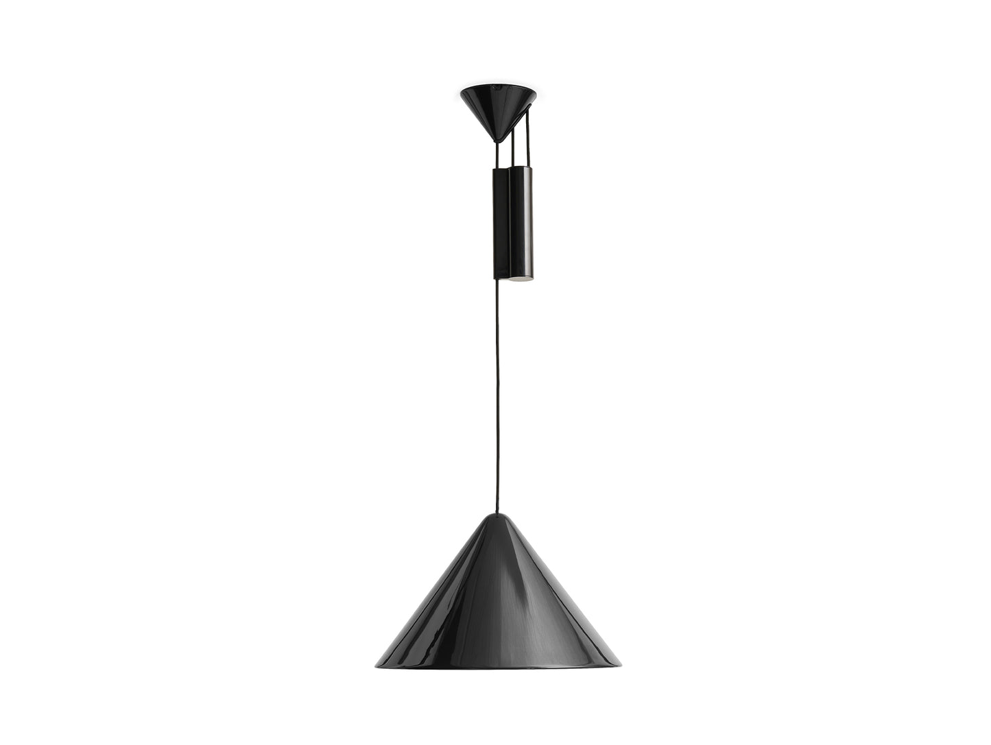 Compass Adjustable Pendant Lamp by HAY - Soft Black