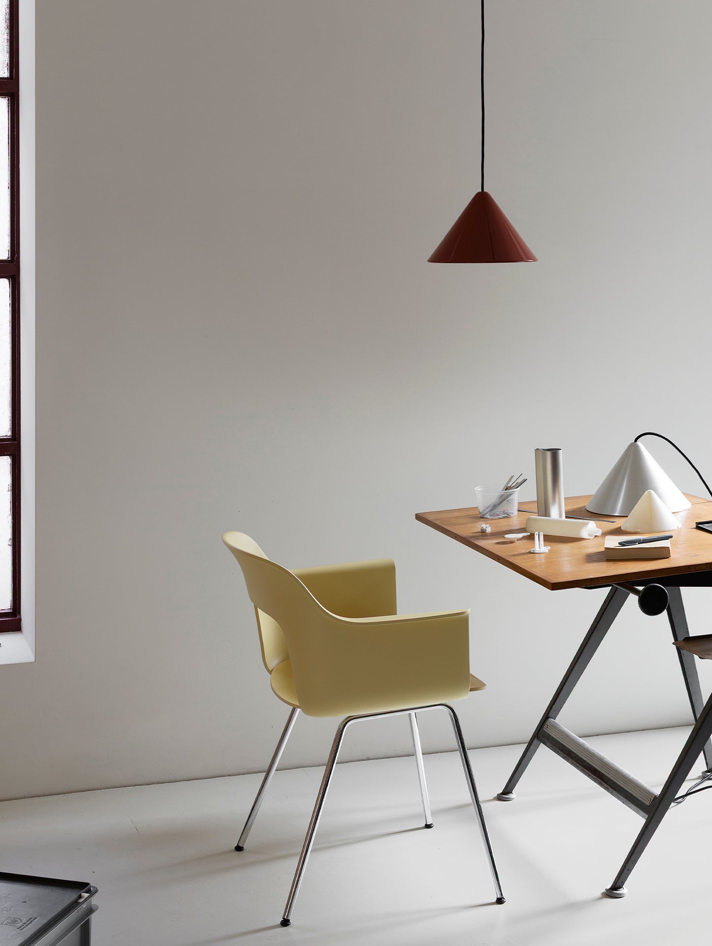 Compass Pendant Lamp by HAY - D26 / Pompeian Red
