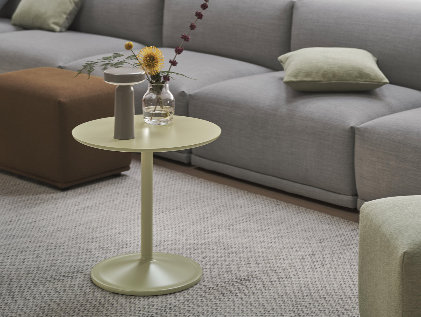 Soft Side Table by Muuto - Beige Green