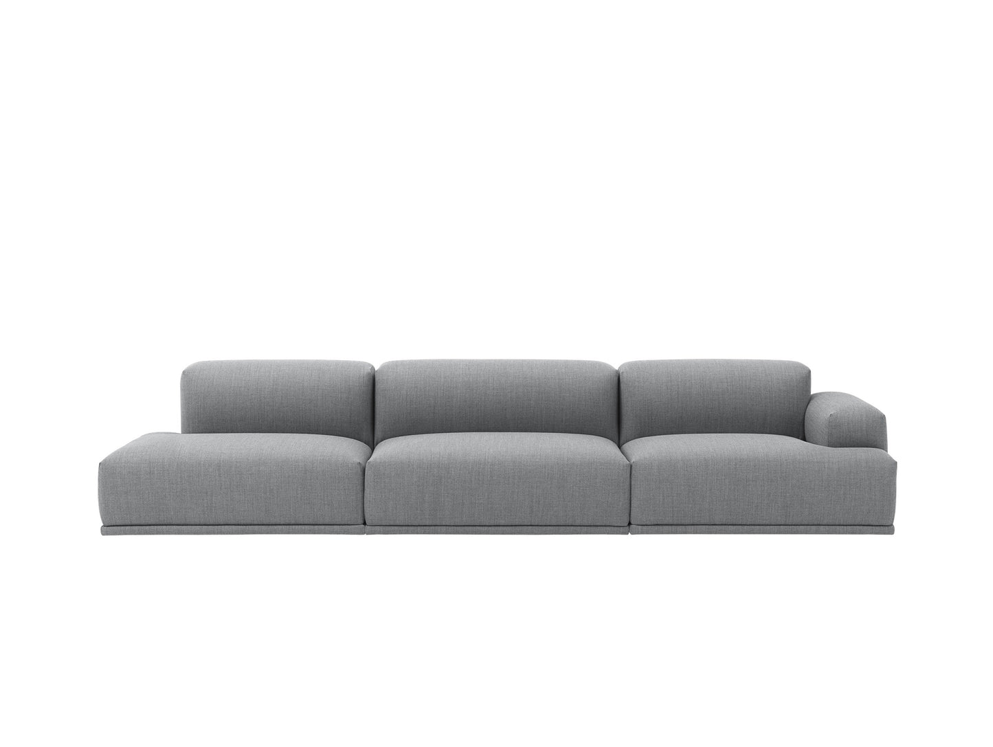 Connect 3-Seater Modular Sofa by Muuto - Configuration 5 / Right Armrest / Fiord 151