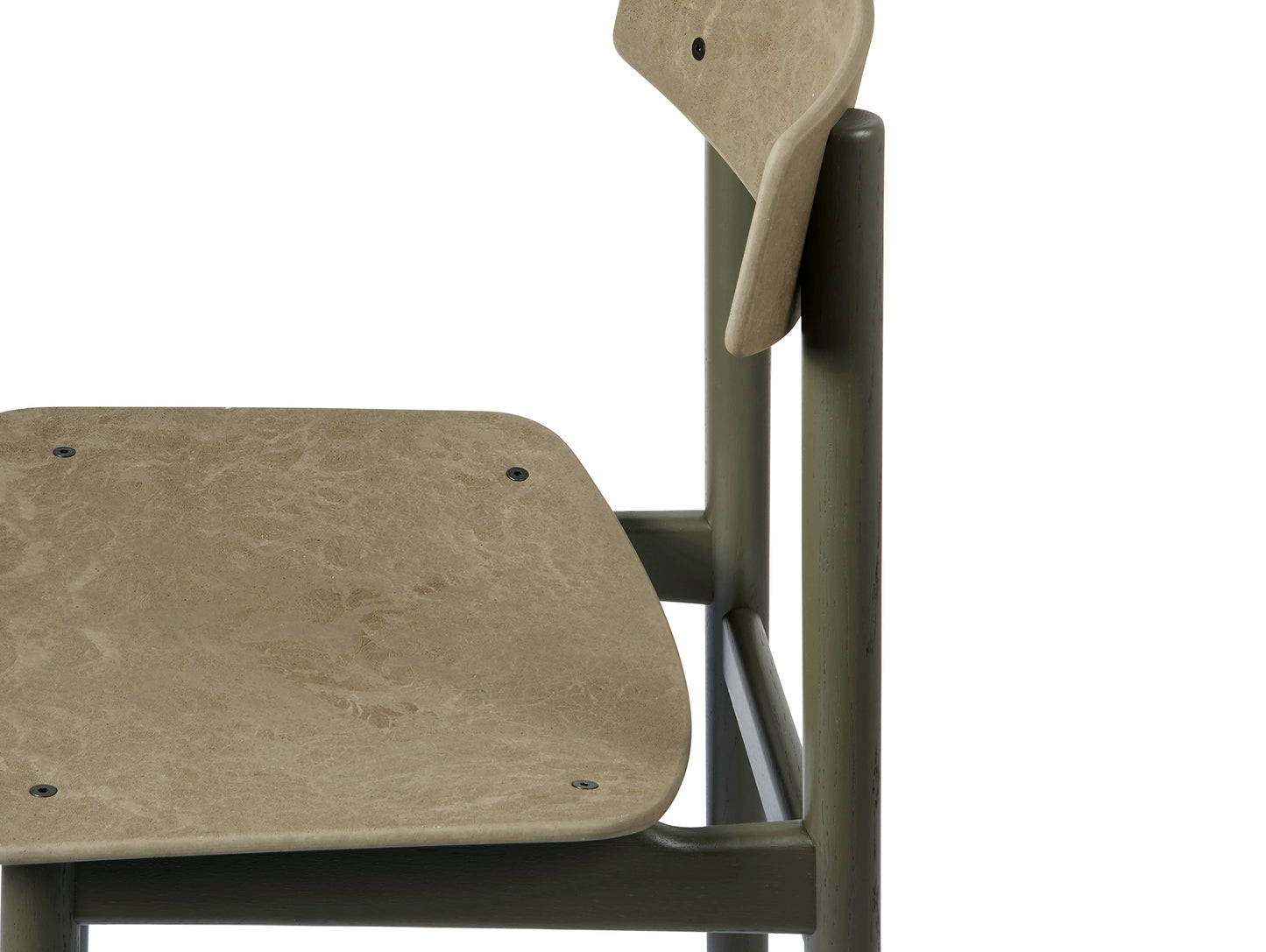 Conscious Chair 3162 by Mater - Green Stained Oak / Coffee Waste Green