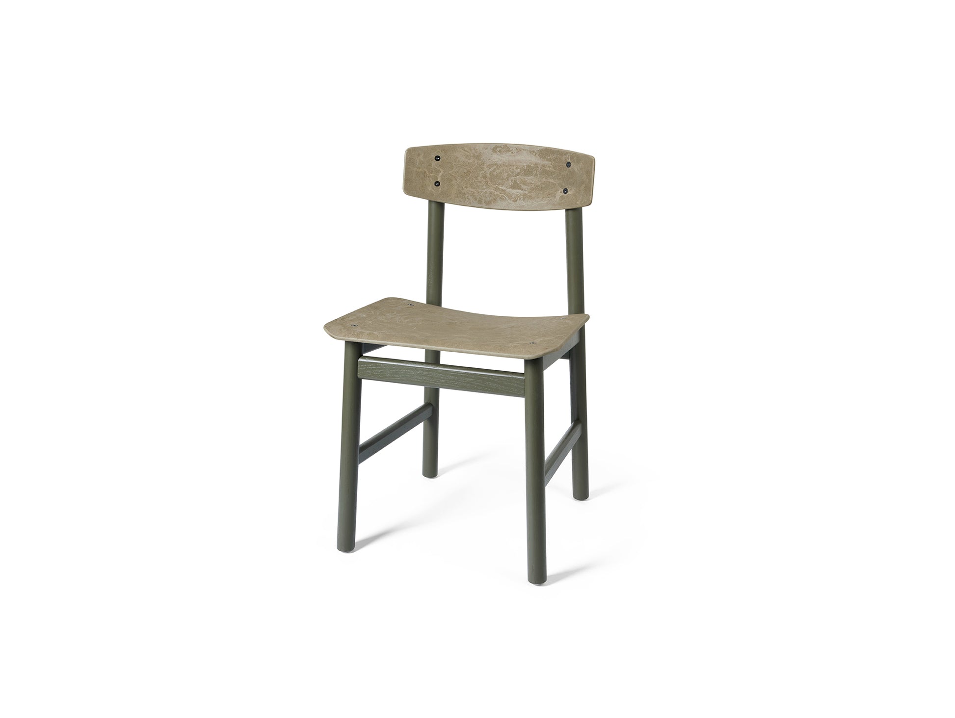 Conscious Chair 3162 by Mater - Green Stained Oak / Coffee Waste Green