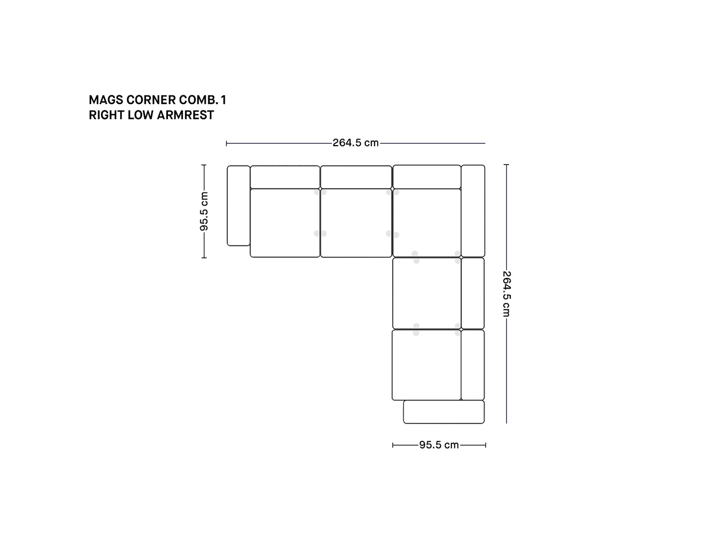 Mags Corner Sofa (Low Armrest)