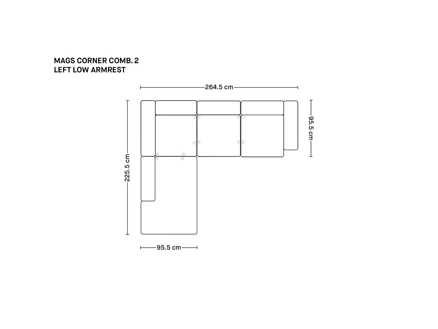 Mags Corner Sofa (Low Armrest)