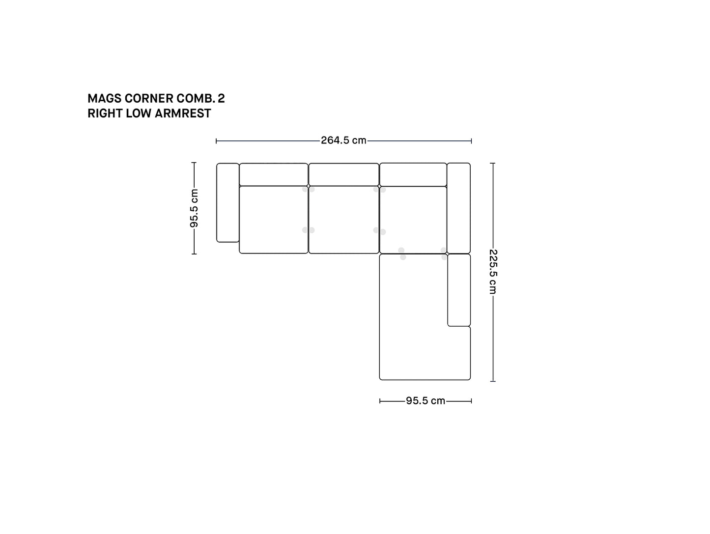 Mags Corner Sofa (Low Armrest)