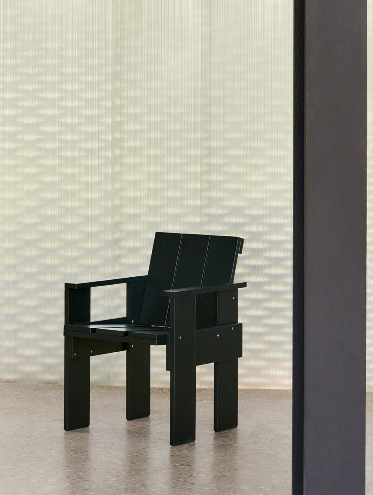 Crate Dining Chair by HAY - Black Lacquered Pinewood