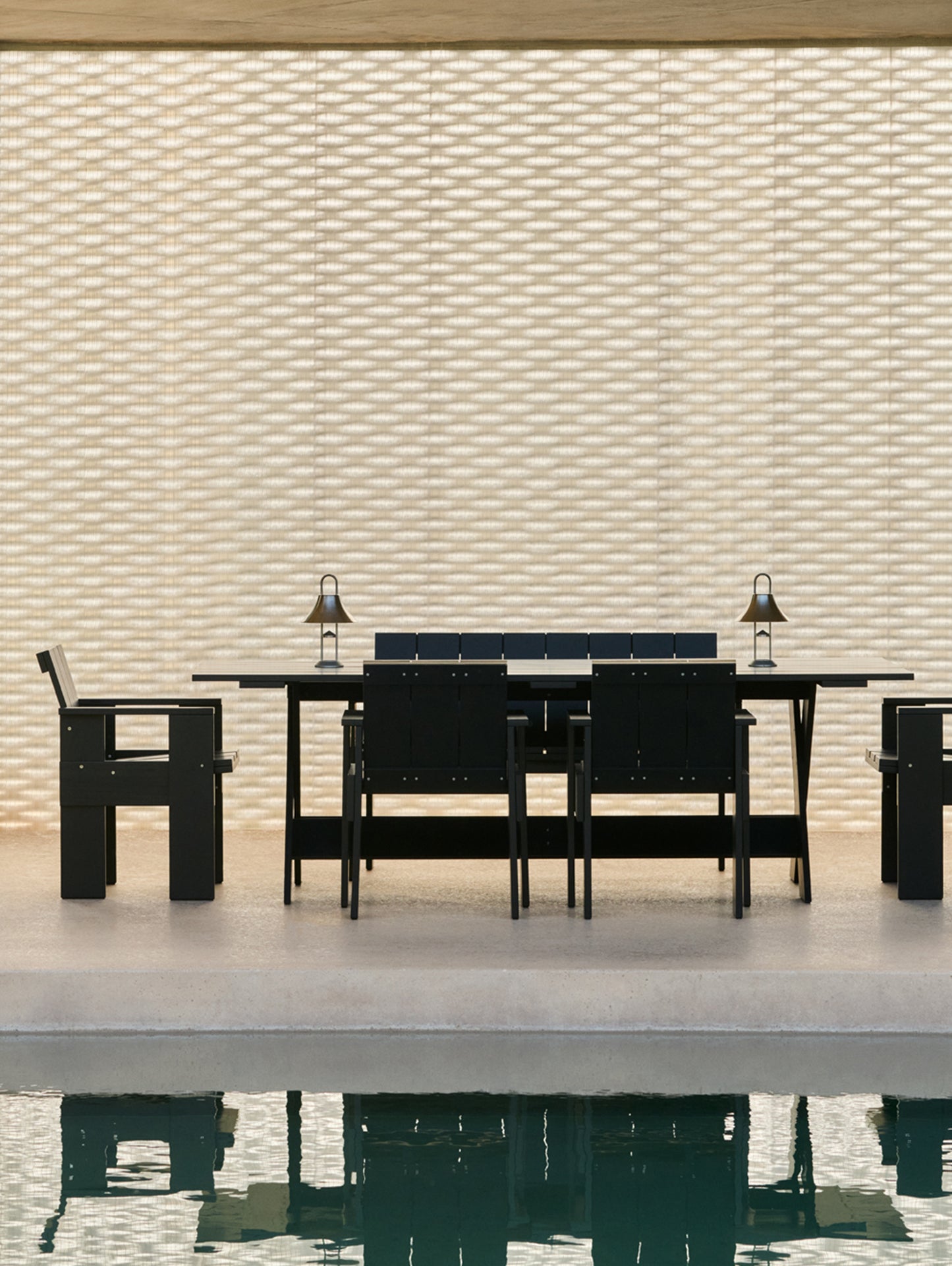 Crate Dining Chair by HAY - Black Lacquered Pinewood