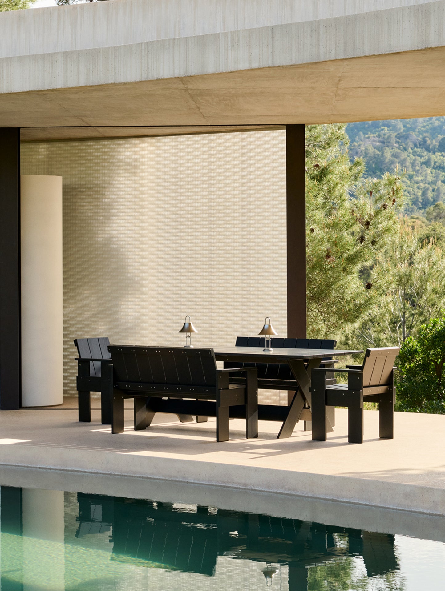 Crate Dining Chair by HAY - Black Lacquered Pinewood