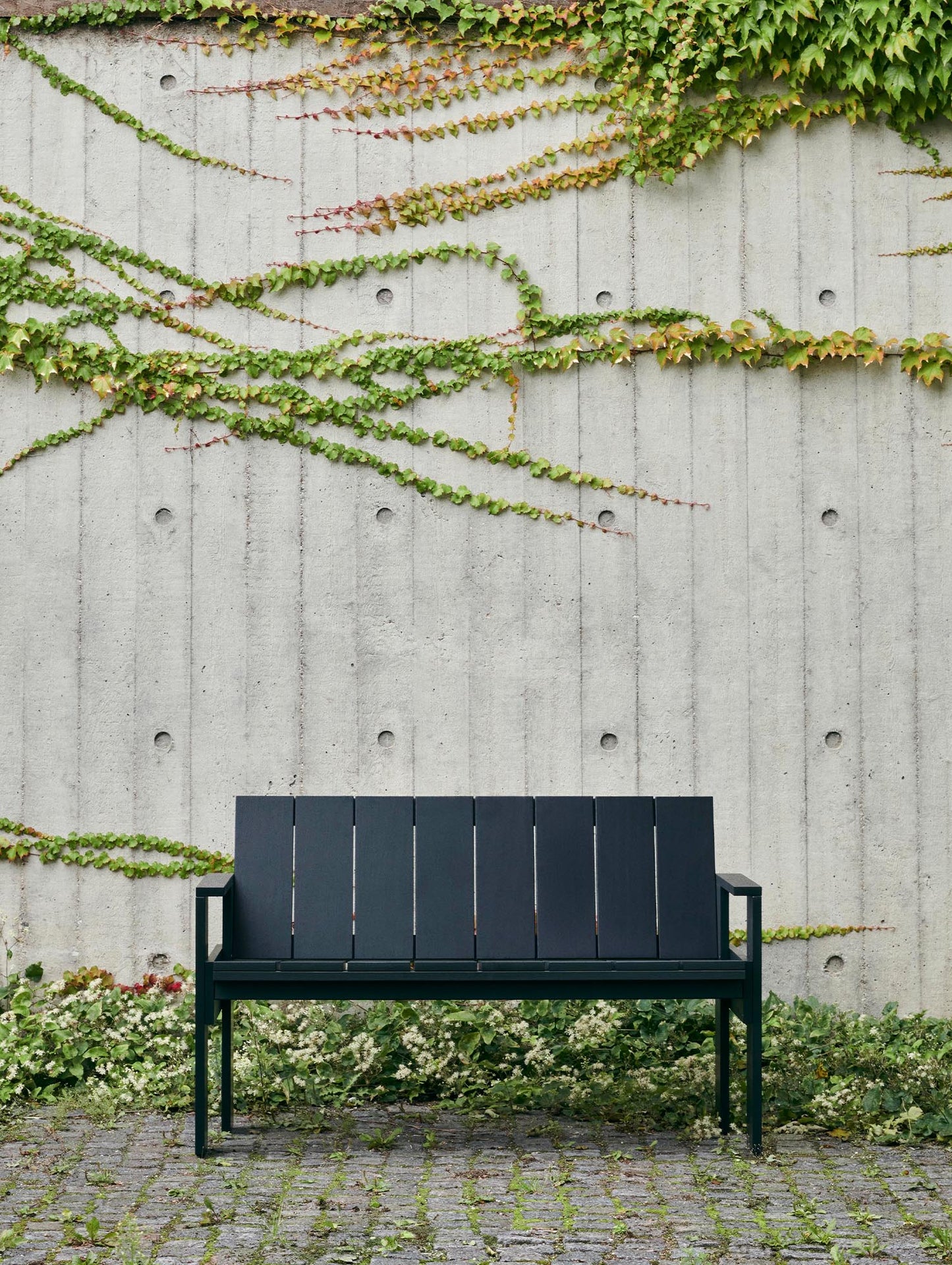 Crate Dining Bench by HAY - Black Lacquered Pinewood