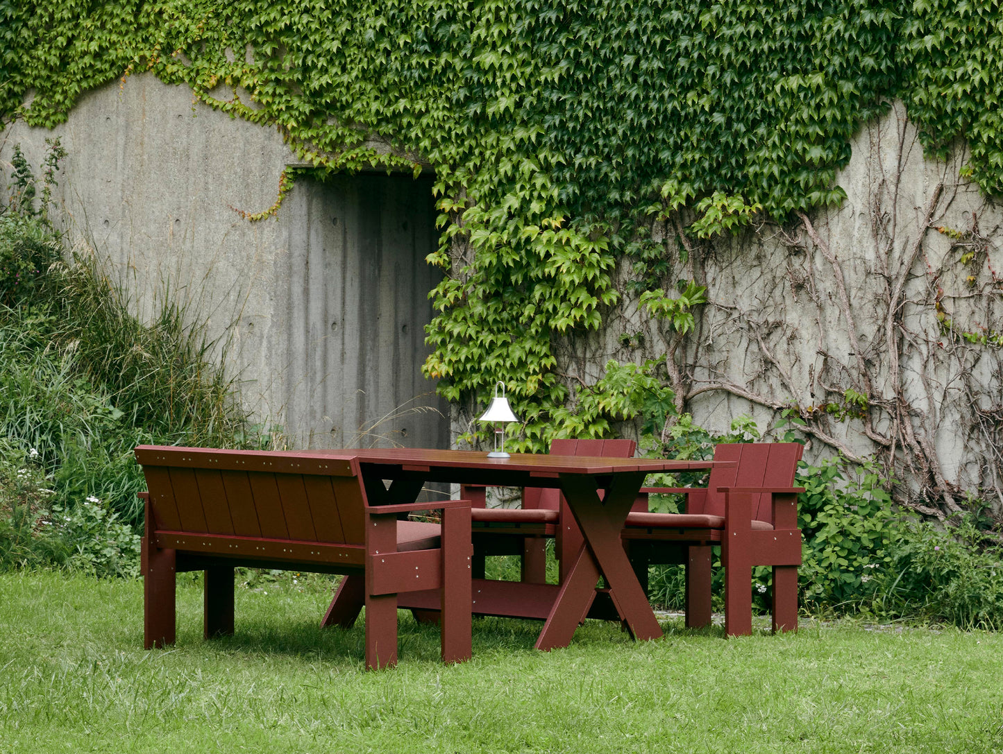 Crate Dining Bench by HAY - Iron Red