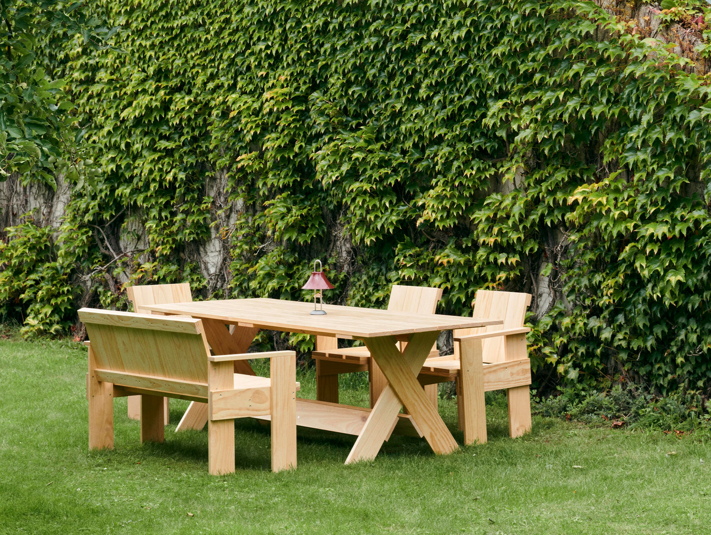 Crate Dining Bench by HAY - Lacquered Pinewood