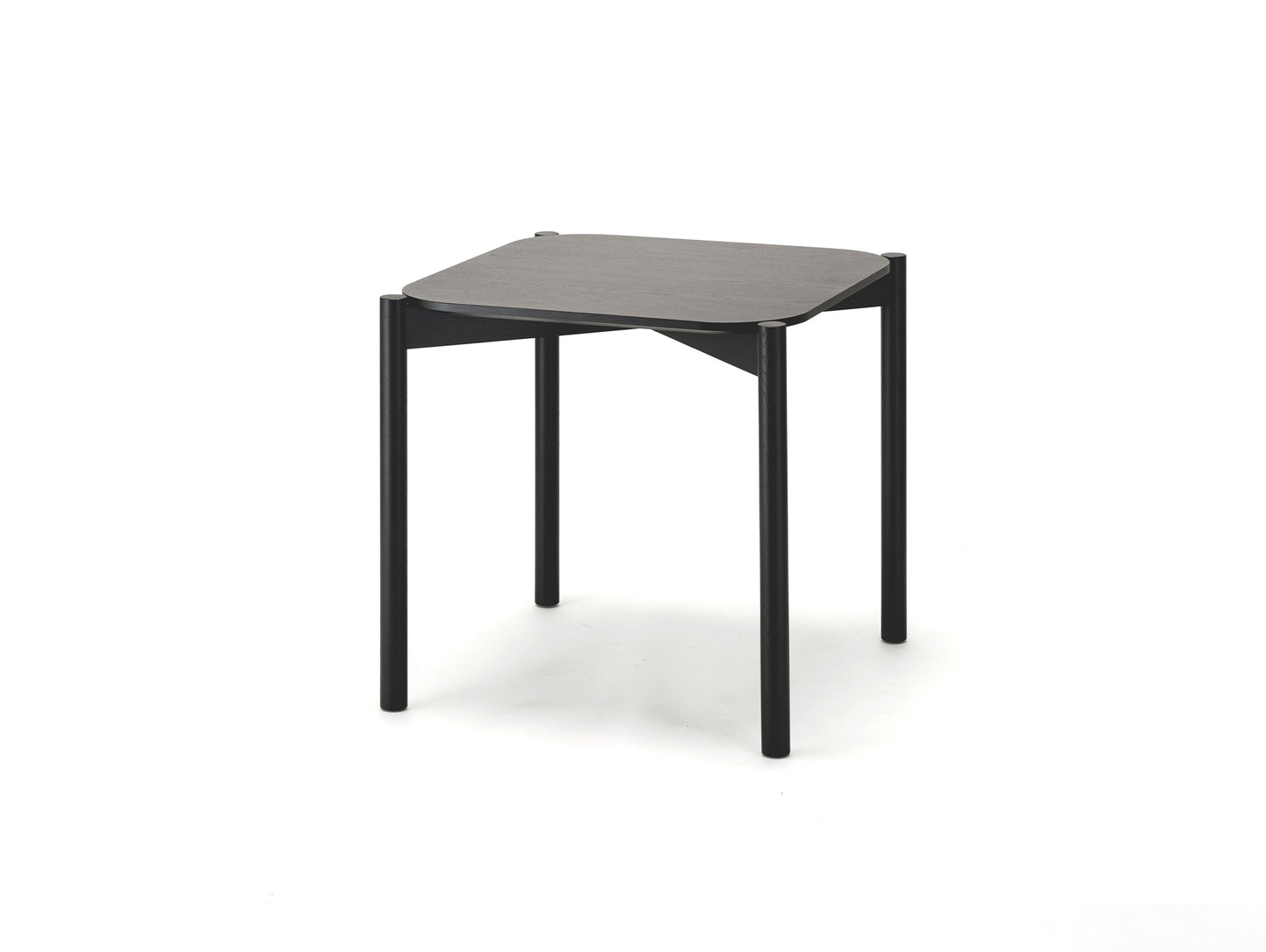 Castor Table by Karimoku New Standard - 75x75 cm / Black Lacquered Oak