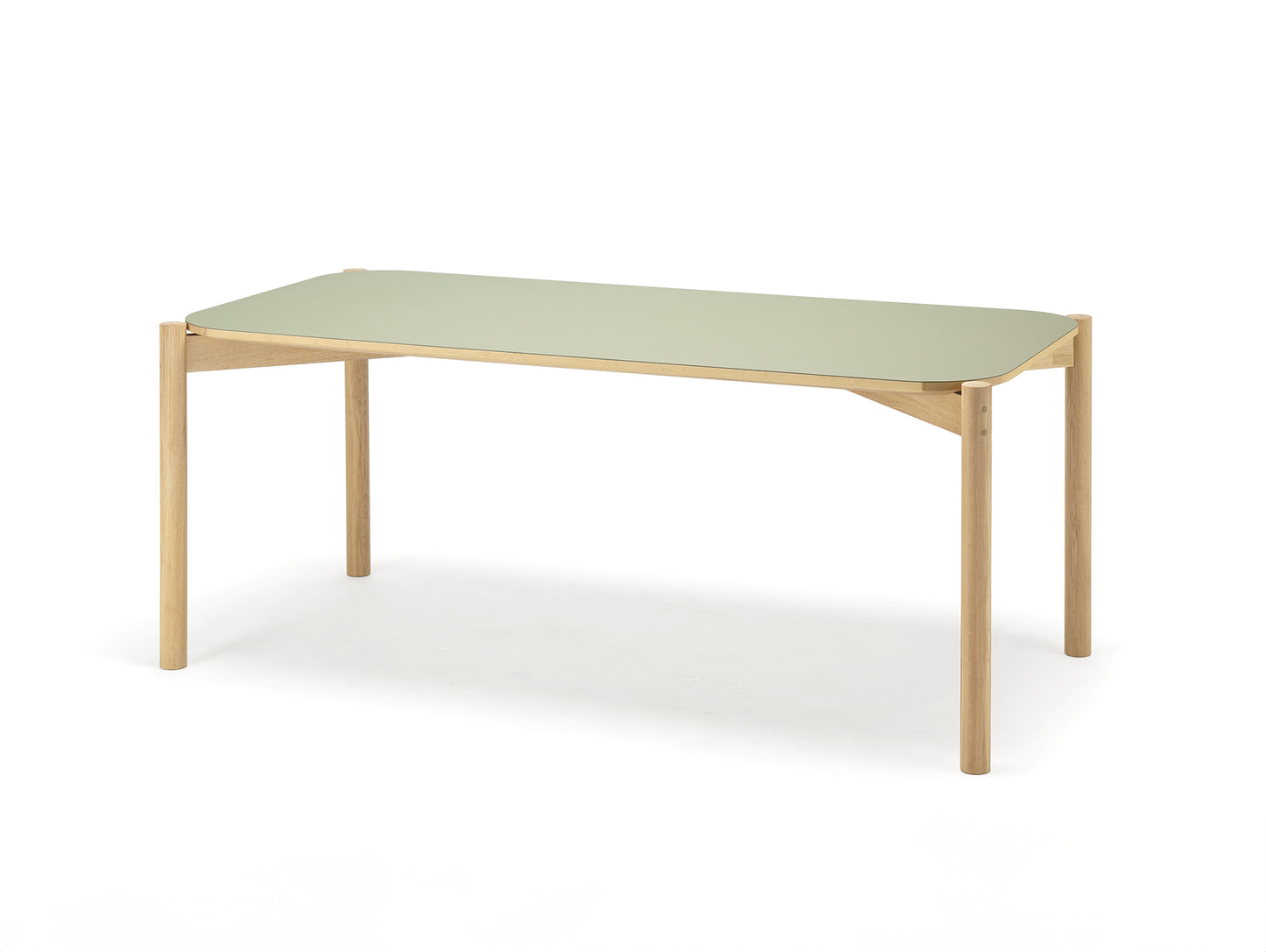 Castor Table by Karimoku New Standard - 180 x 85cm / Olive Linoleum
