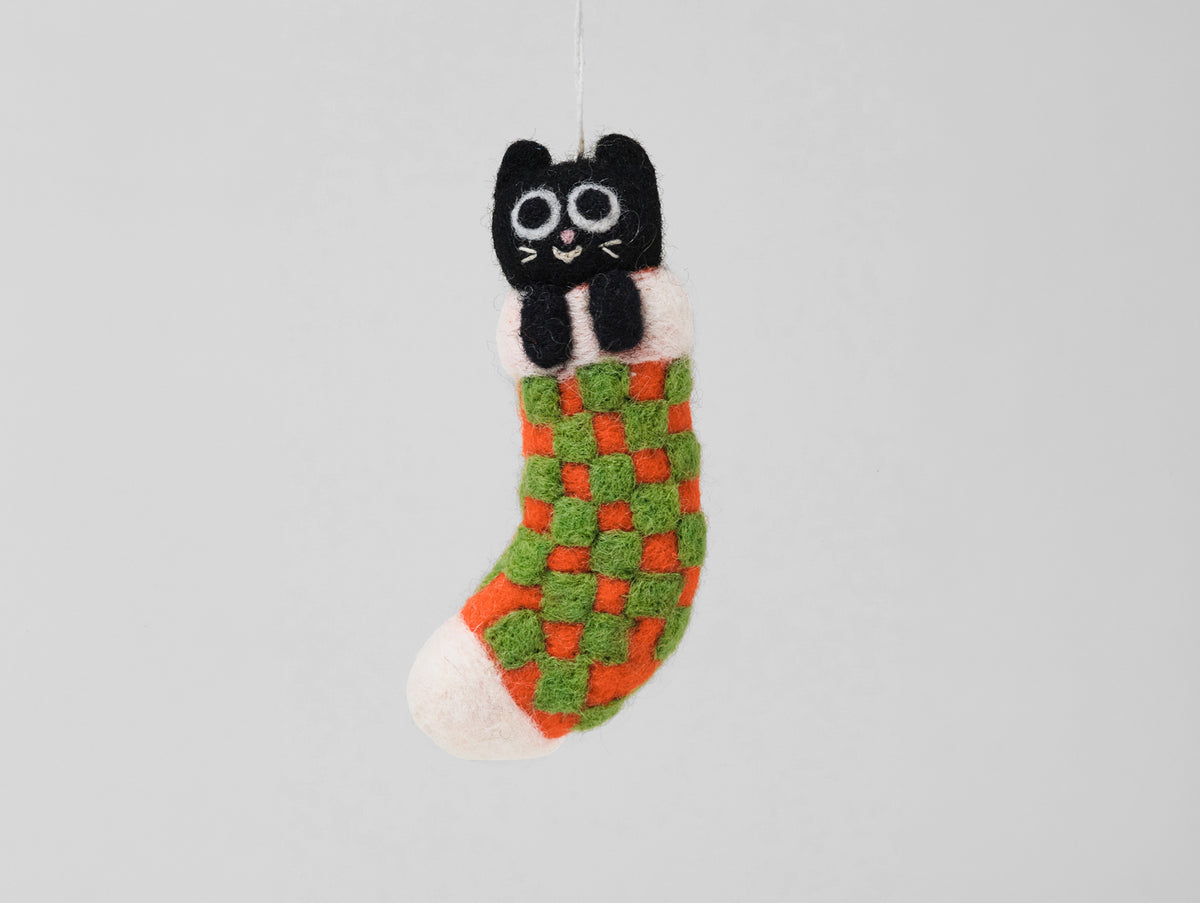 Cat Felted Hanging Decorations