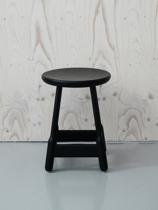 Albert Low Stool / Black Stained Ash/ Ex-Display by Massproductions