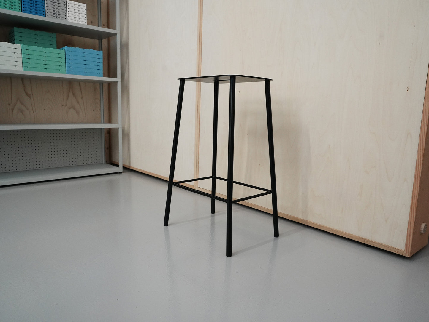 Adam Stool Mono / 65cm Seat Height / Black Steel / Factory 2nd