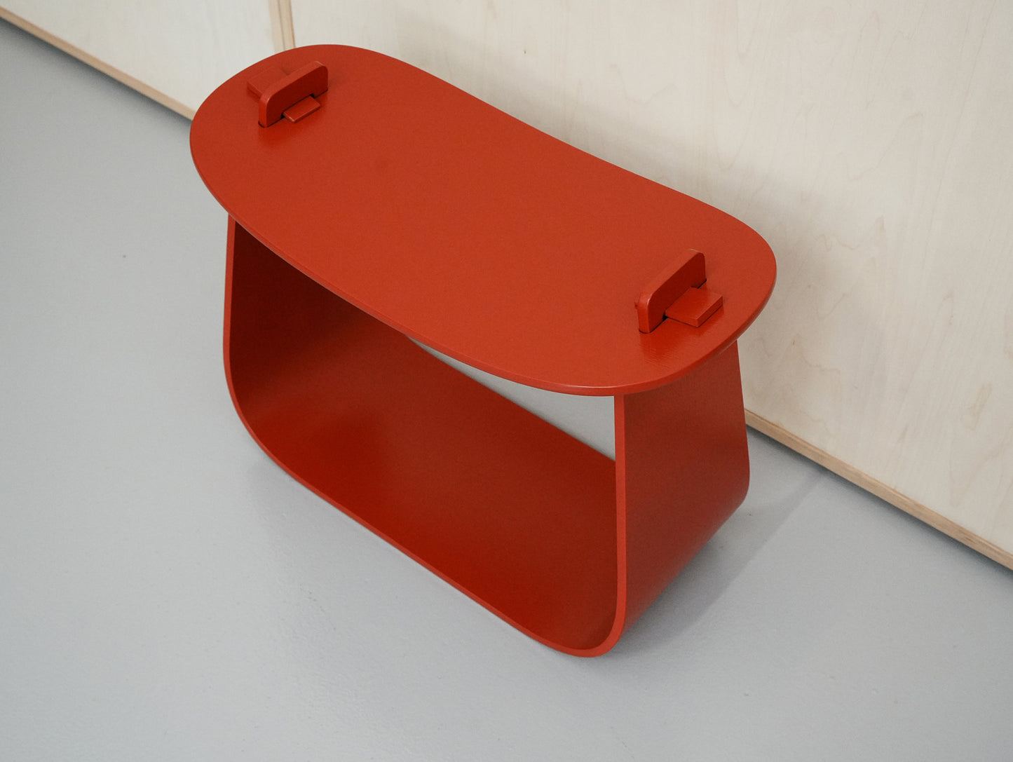 Harry Stool / Red Lacquered Oak / Ex-Display