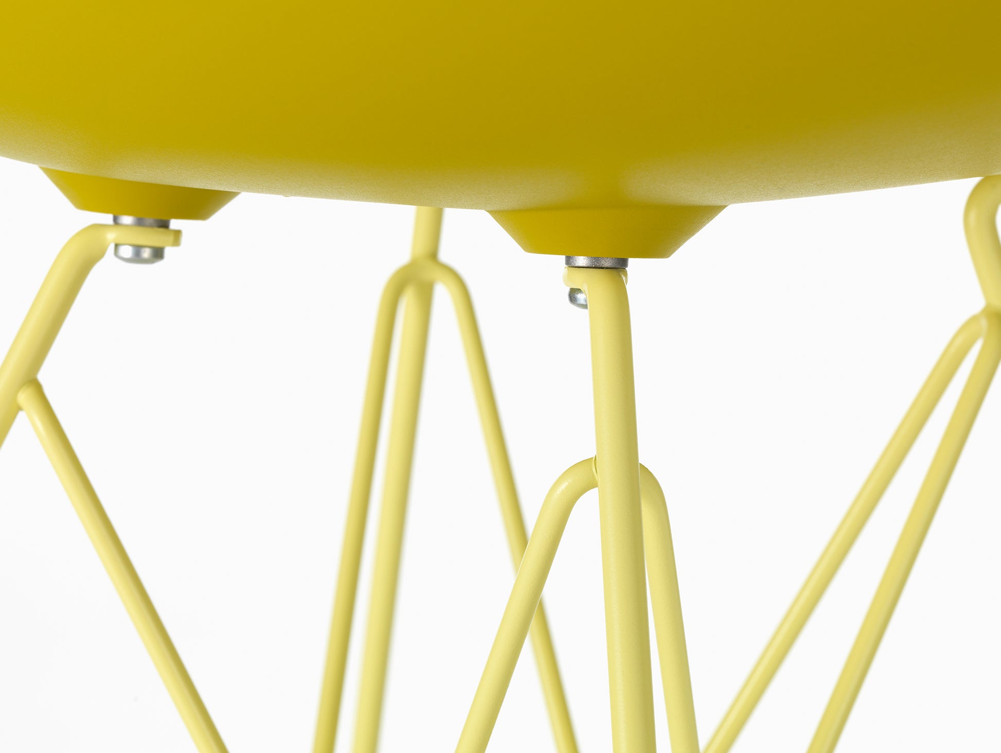 Eames DSR Plastic Side Chair by Vitra - Mustard 34 Seat / Citron 92 Base