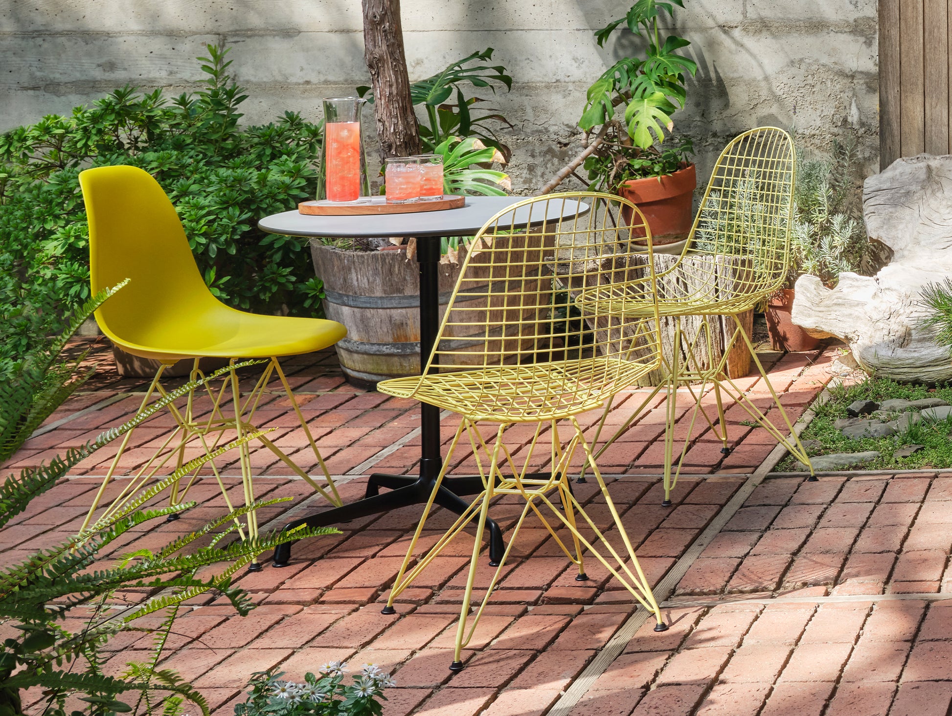 Eames DKR Wire Chair - New Colours by Vitra / Citron Powder-Coated Steel