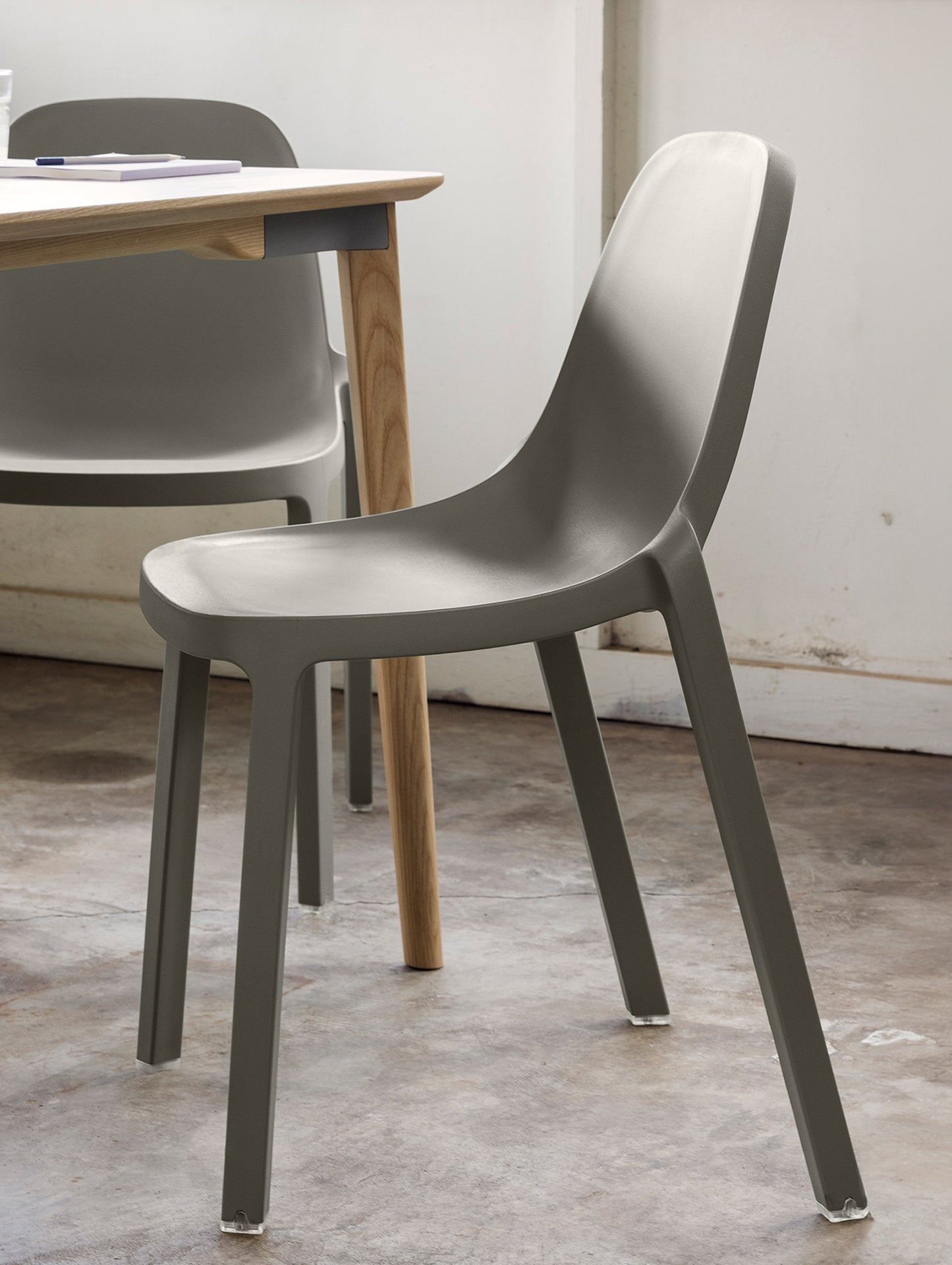 Emeco Broom Stacking Chair - Light Grey