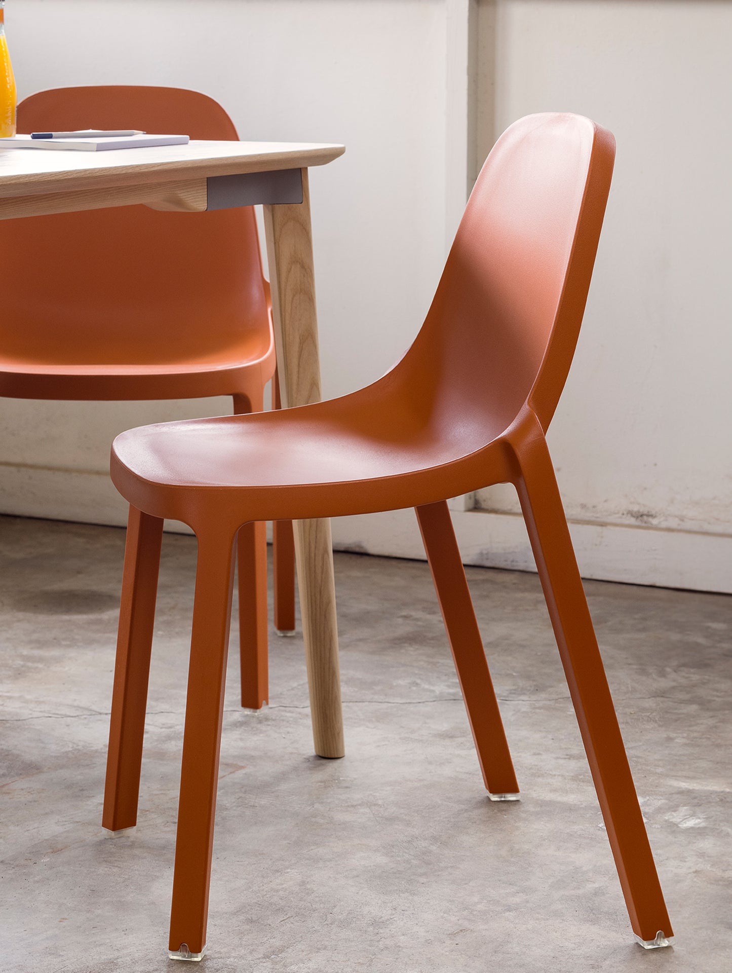 Emeco  Broom Stacking Chair by Emeco - Terracotta Orange