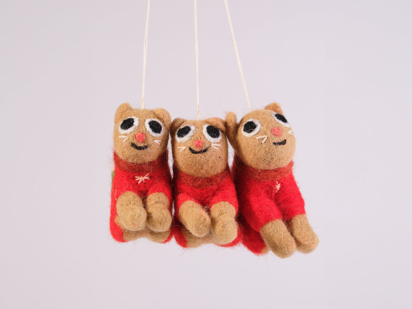 Esther Cat Felted Hanging Decorations by Wrap Stationery