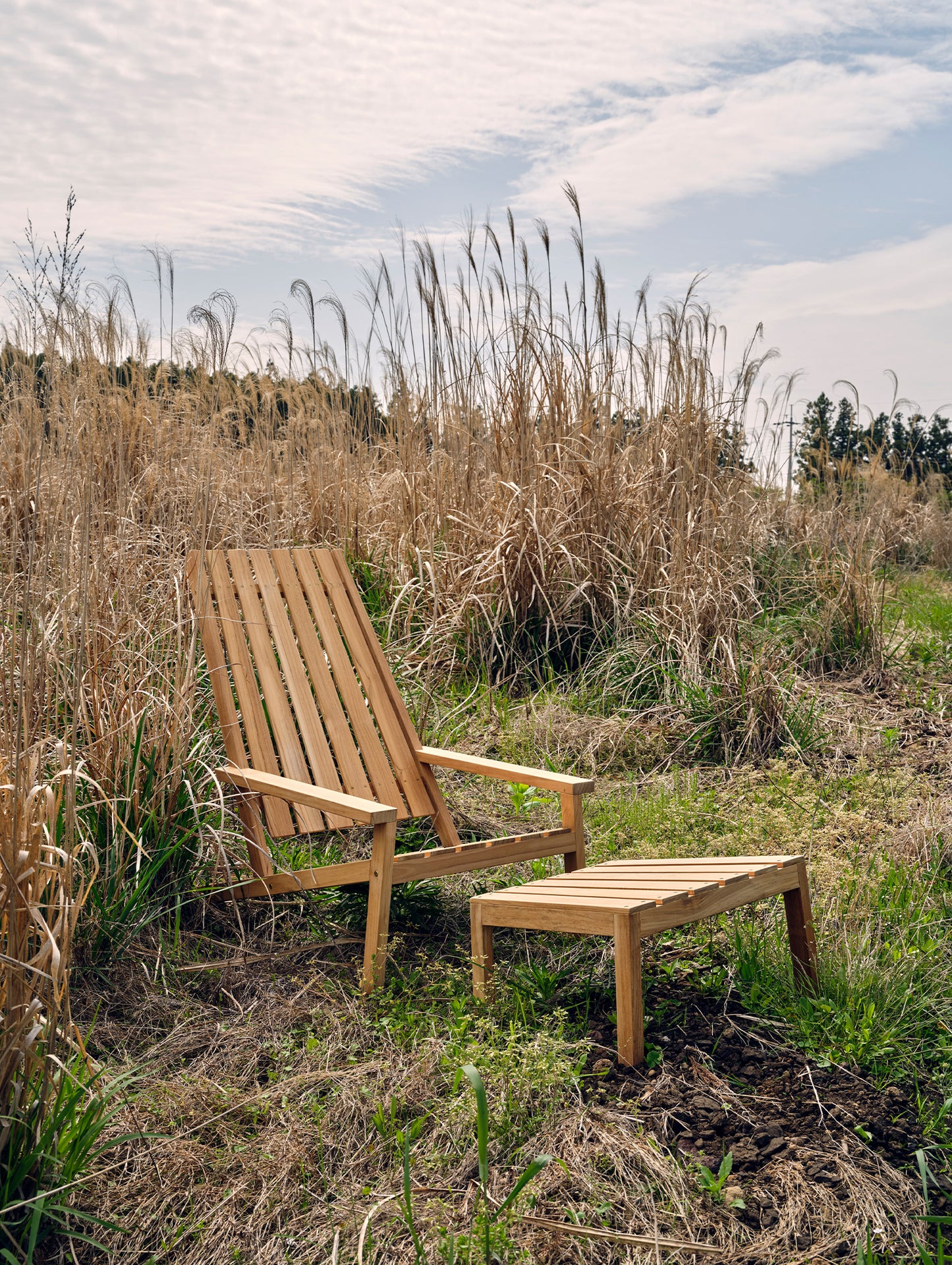 Between Lines Deck Chair by Fritz Hansen