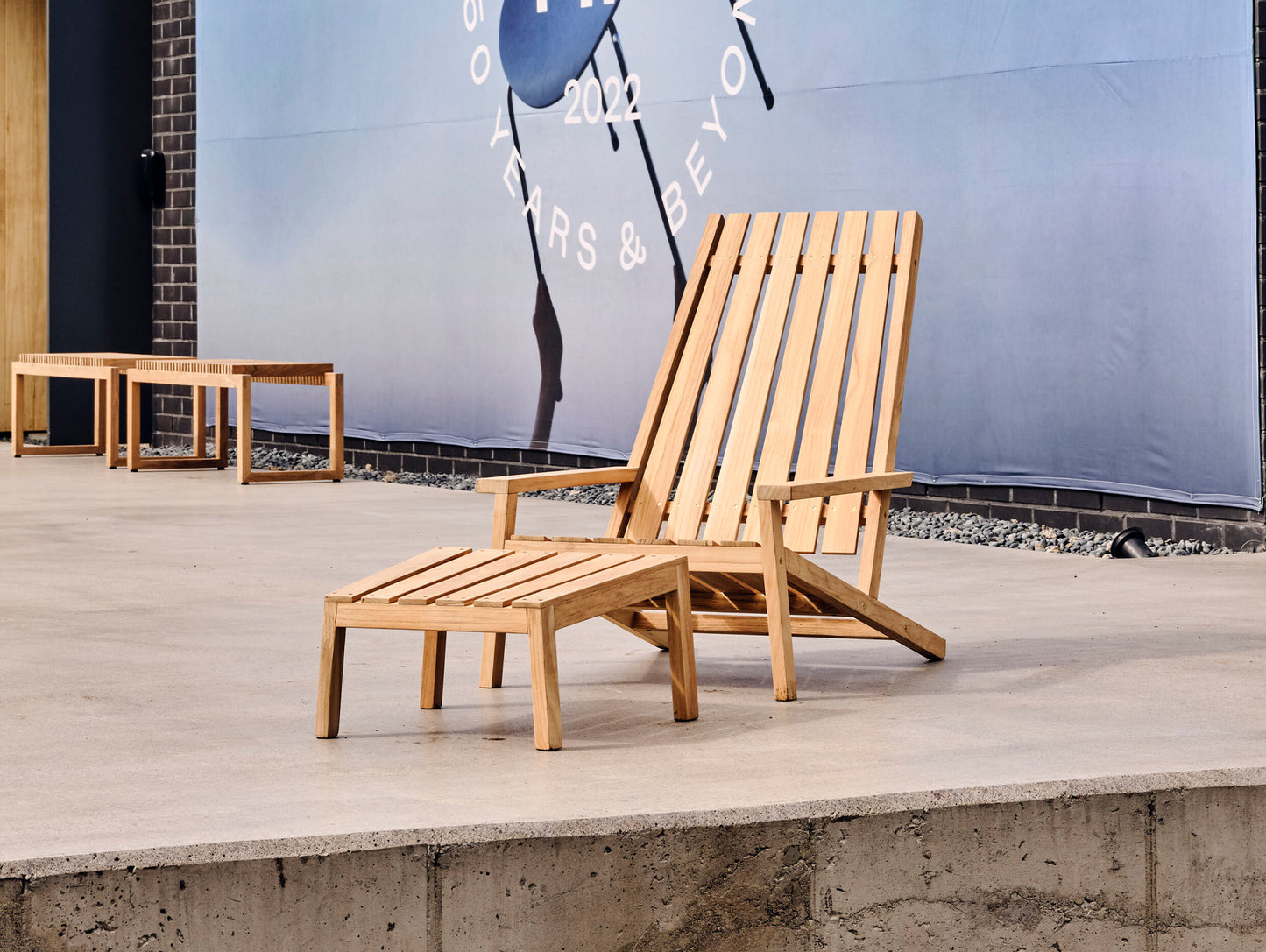 Between Lines Deck Chair by Fritz Hansen