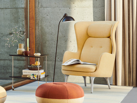 Ro Lounge Chair - Single Upholstery by Fritz Hansen - JH1 / Christianshavn Yellow 1110