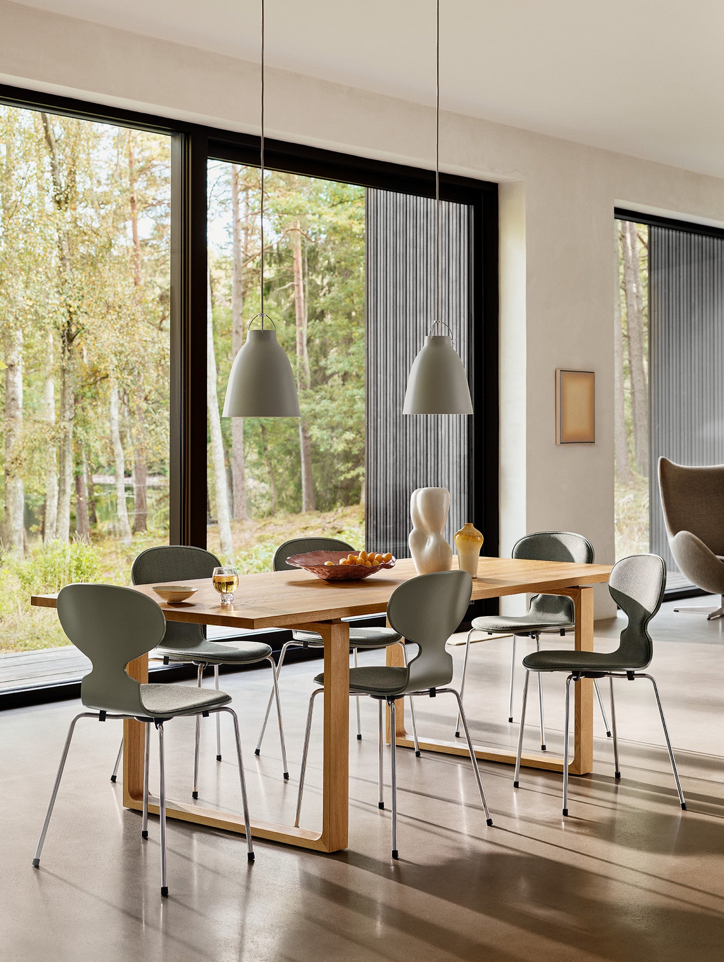 Caravaggio Pendant Light by Fritz Hansen - P2 / Matt Grey45 Aluminium
