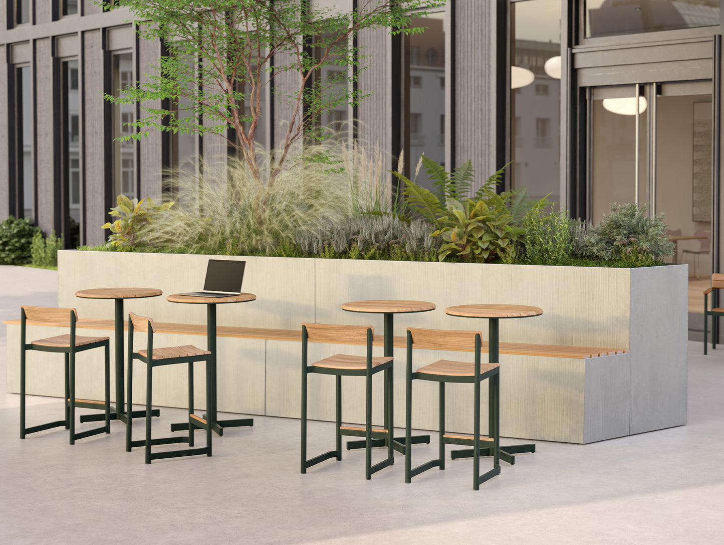Pelagus Counter Stool by Fritz Hansen - Hunter Green