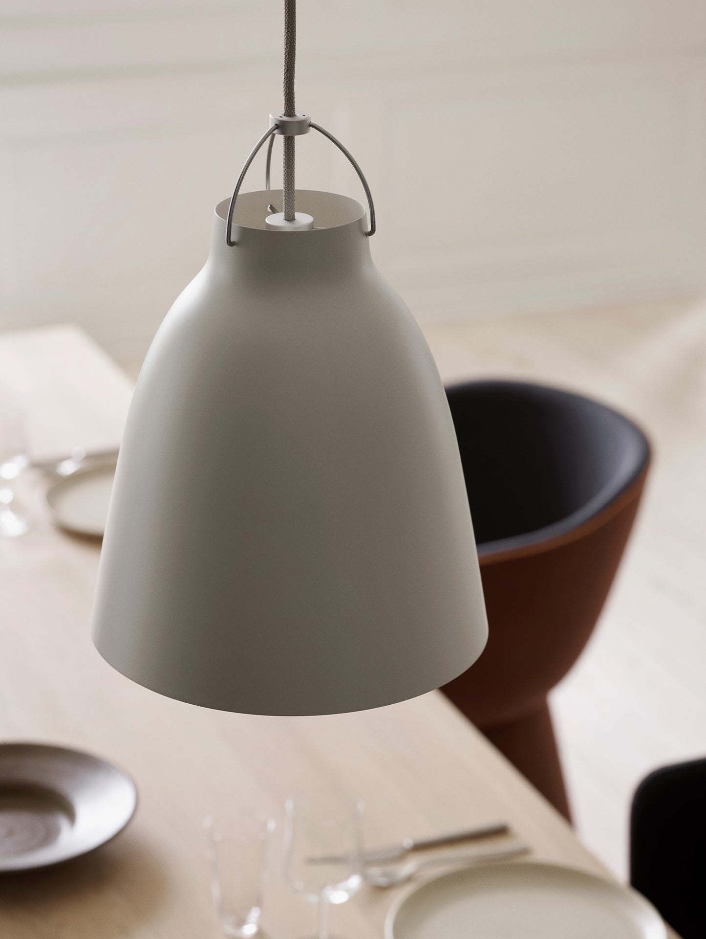 Caravaggio Pendant Light by Fritz Hansen - P2 / Matt Warm Grey Aluminium