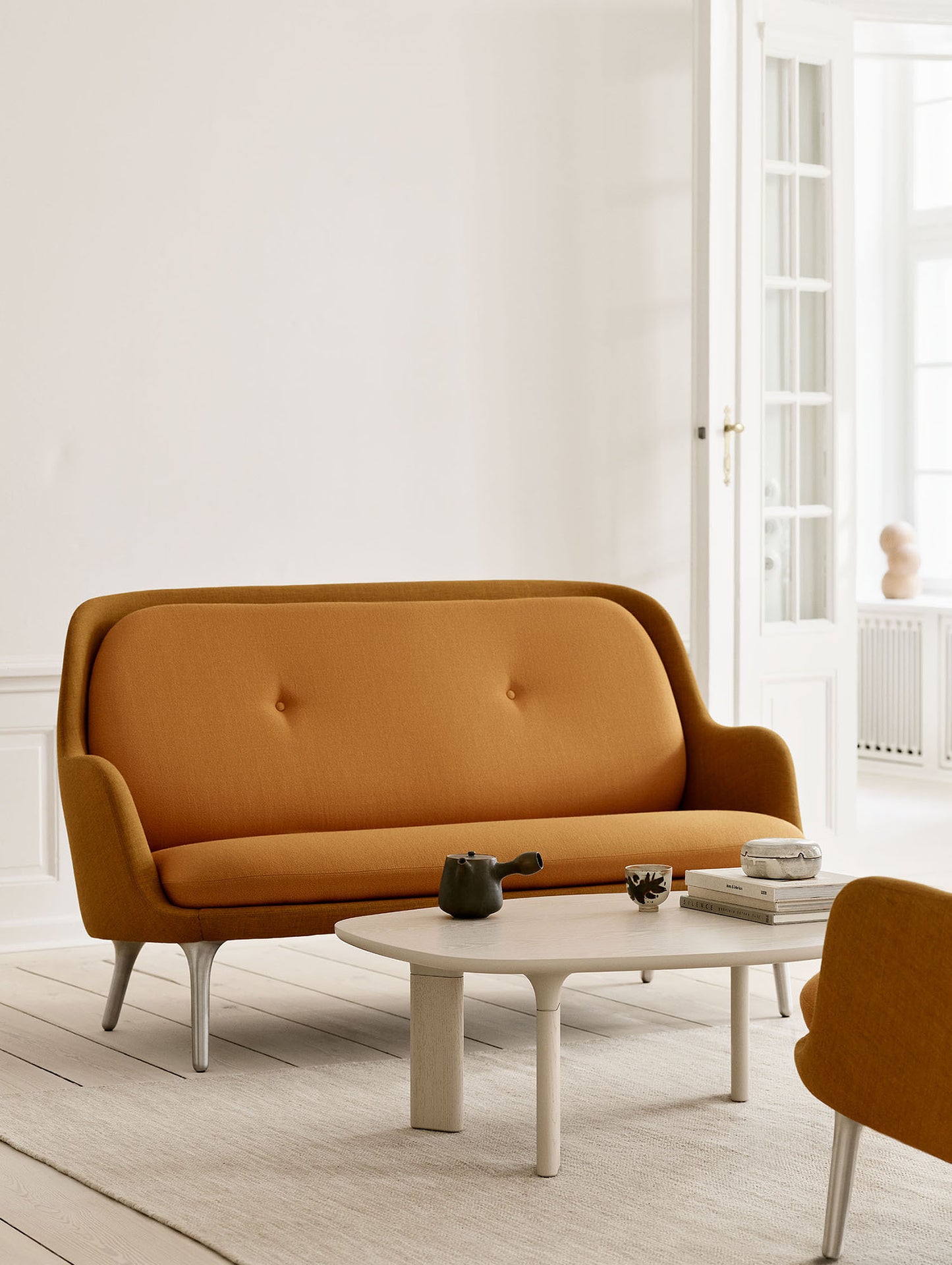 Fri 2-Seater Sofa by Fritz Hansen - JH140/ Shell: Remix 3 422 / Cushions: Vidar 4 472