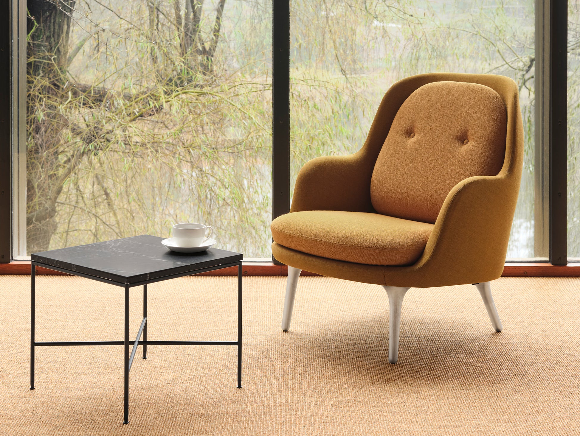 Fri Lounge Chair JH4 - Single Upholstery by Fritz Hansen / Shell: Remix 3 422 / Cushions: Vidar 4 472