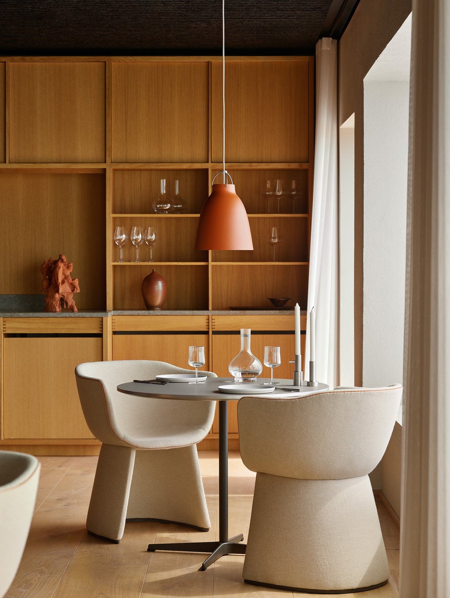 Caravaggio Pendant Light by Fritz Hansen - P2 / Matt Rusty Red Aluminium