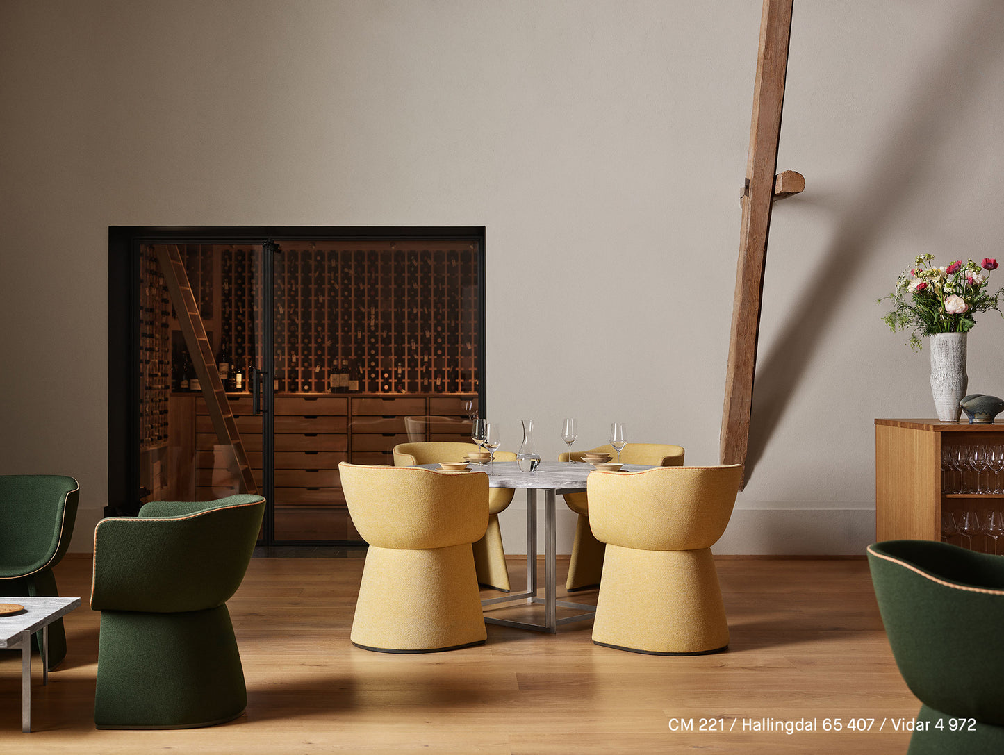 Monolit Armchair by Fritz Hansen - CM221 / Hallingdal 65 407, Vidar 4 972