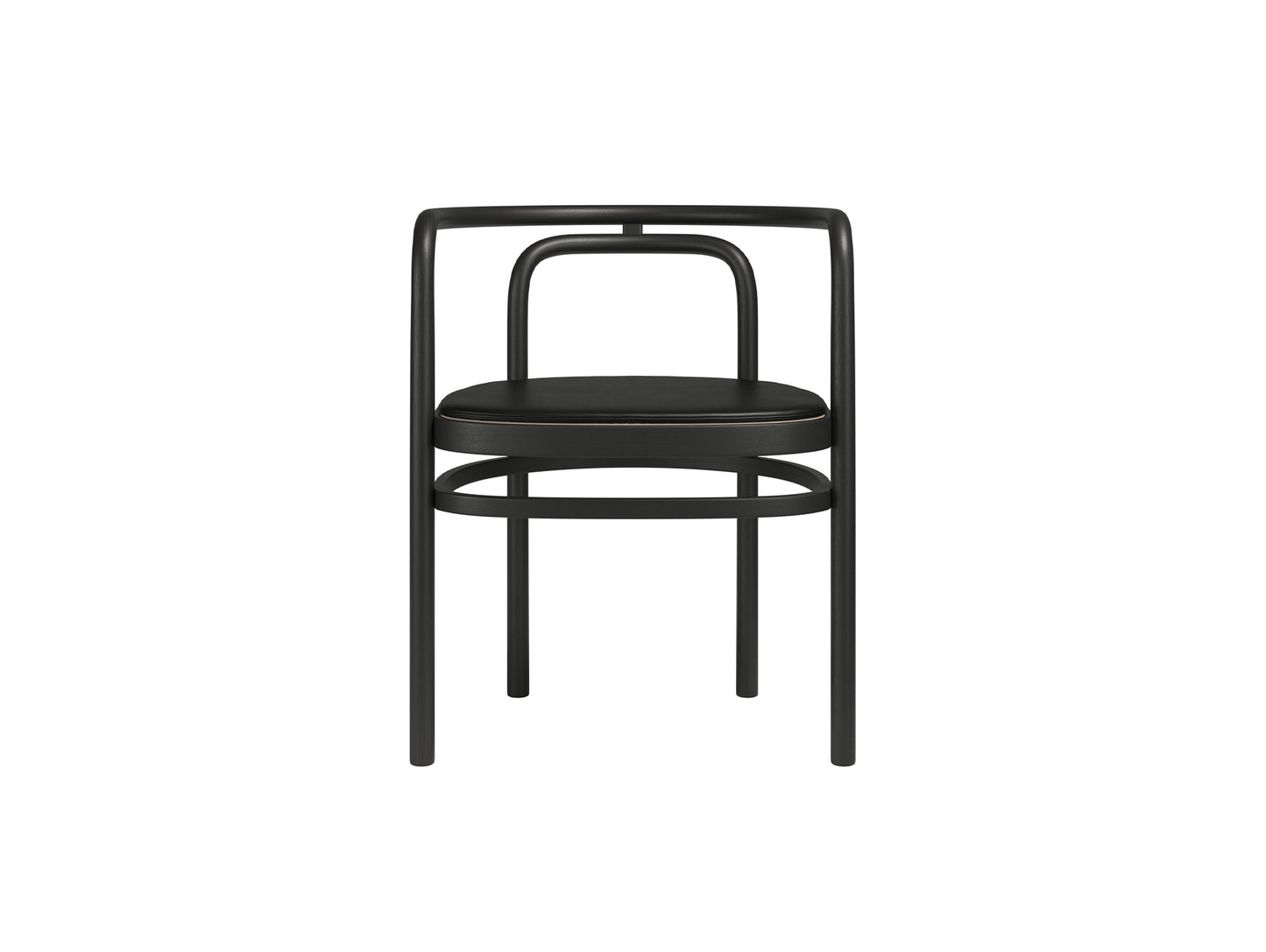 PK15 Dining Chair Seat Cushion by Fritz Hansen - Black Leather