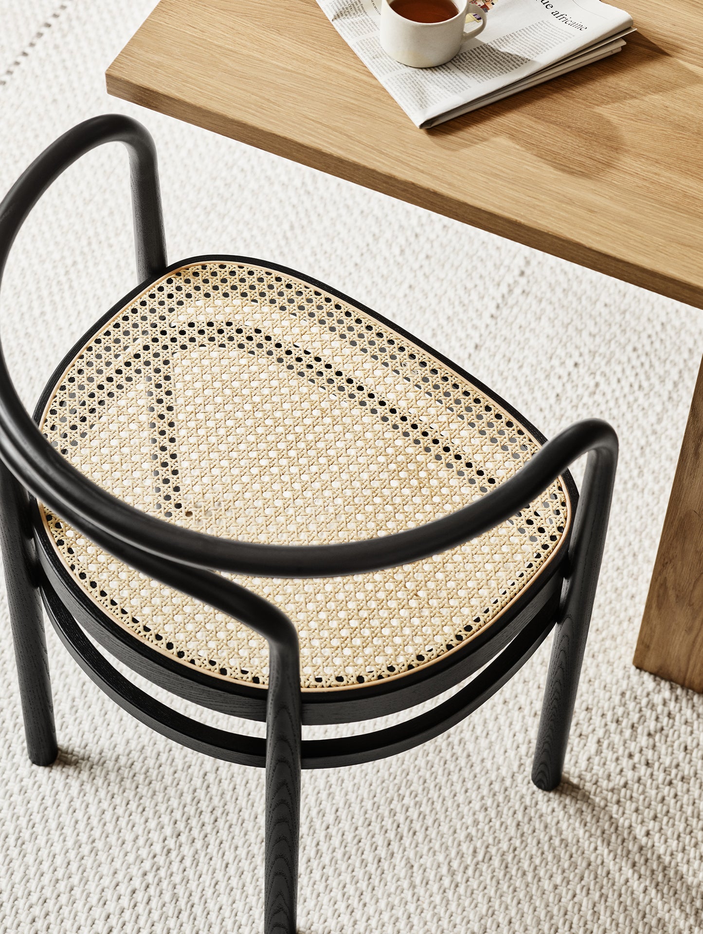 PK15 Dining Chair by Fritz Hansen - Black Coloured Solid Ash