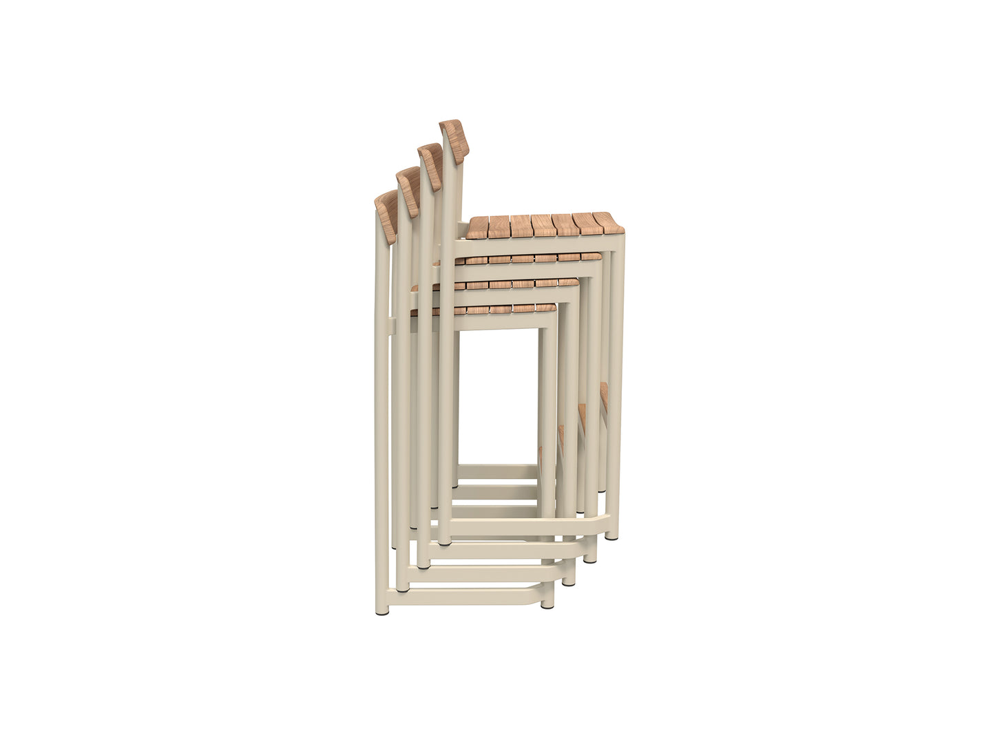 Pelagus Bar Stool by Fritz Hansen - Light Ivory
