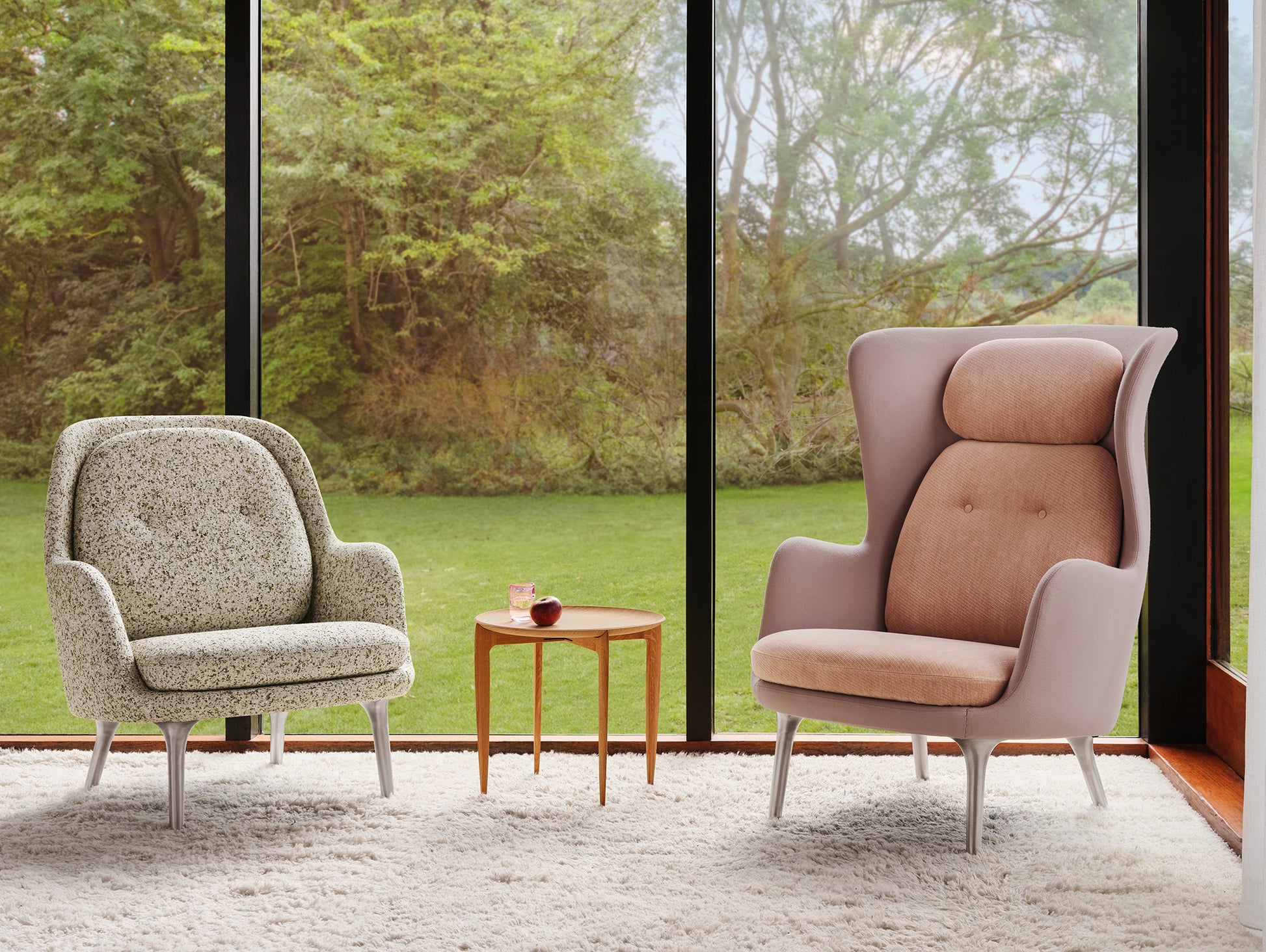 Fri Lounge Chair JH4 - Single Upholstery by Fritz Hansen / Atom 124