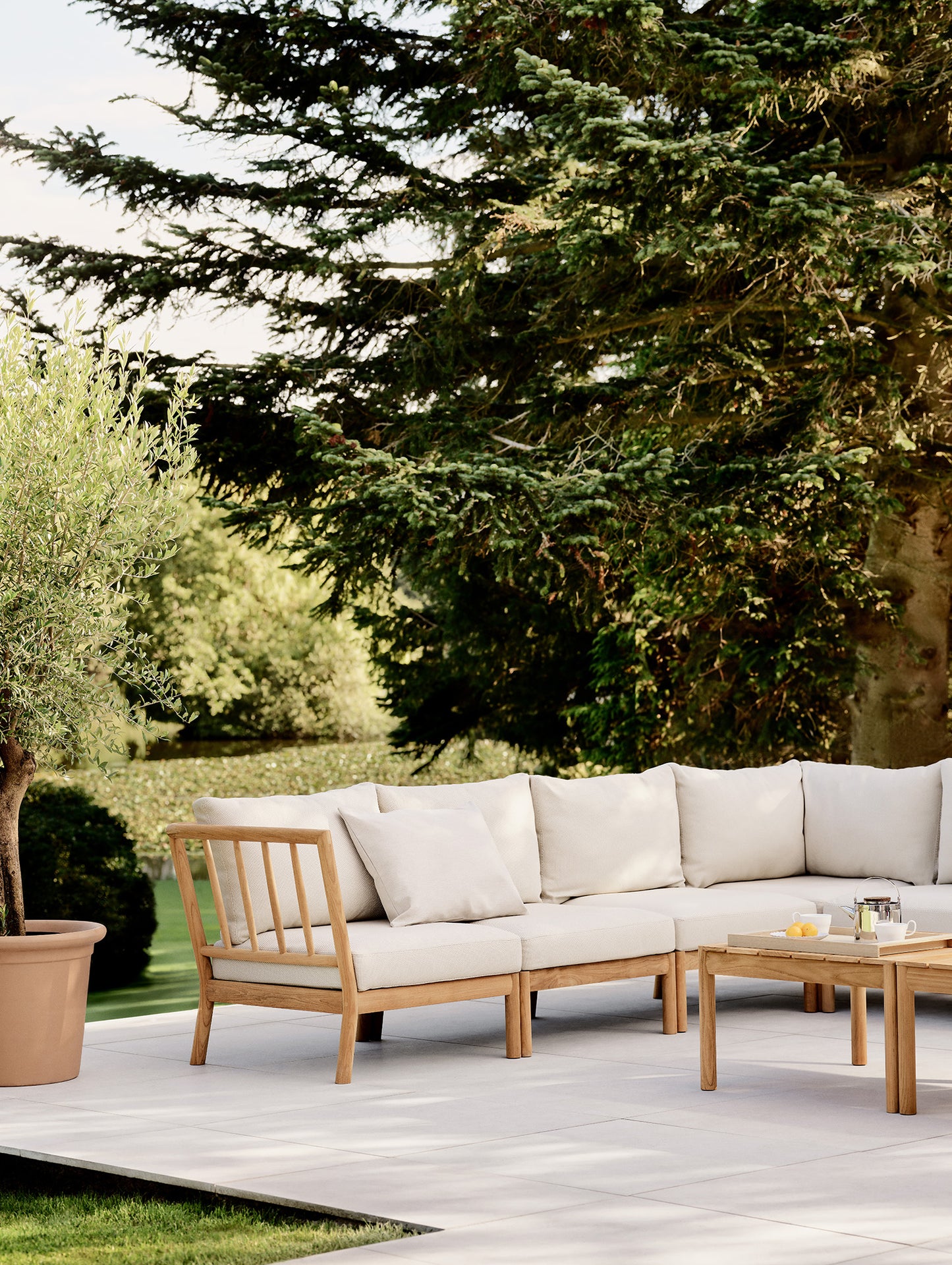 Tradition Outdoor Modular Sofa - Spacer Module by Fritz Hansen