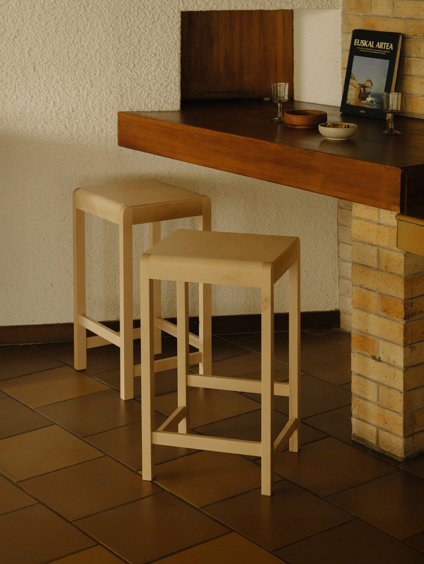 Bar Stool 01 - 65 cm Height - Oiled Birch