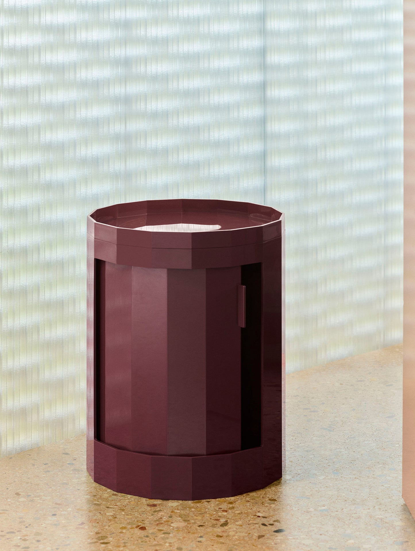 Facet Cabinet Low by HAY - Burgundy
