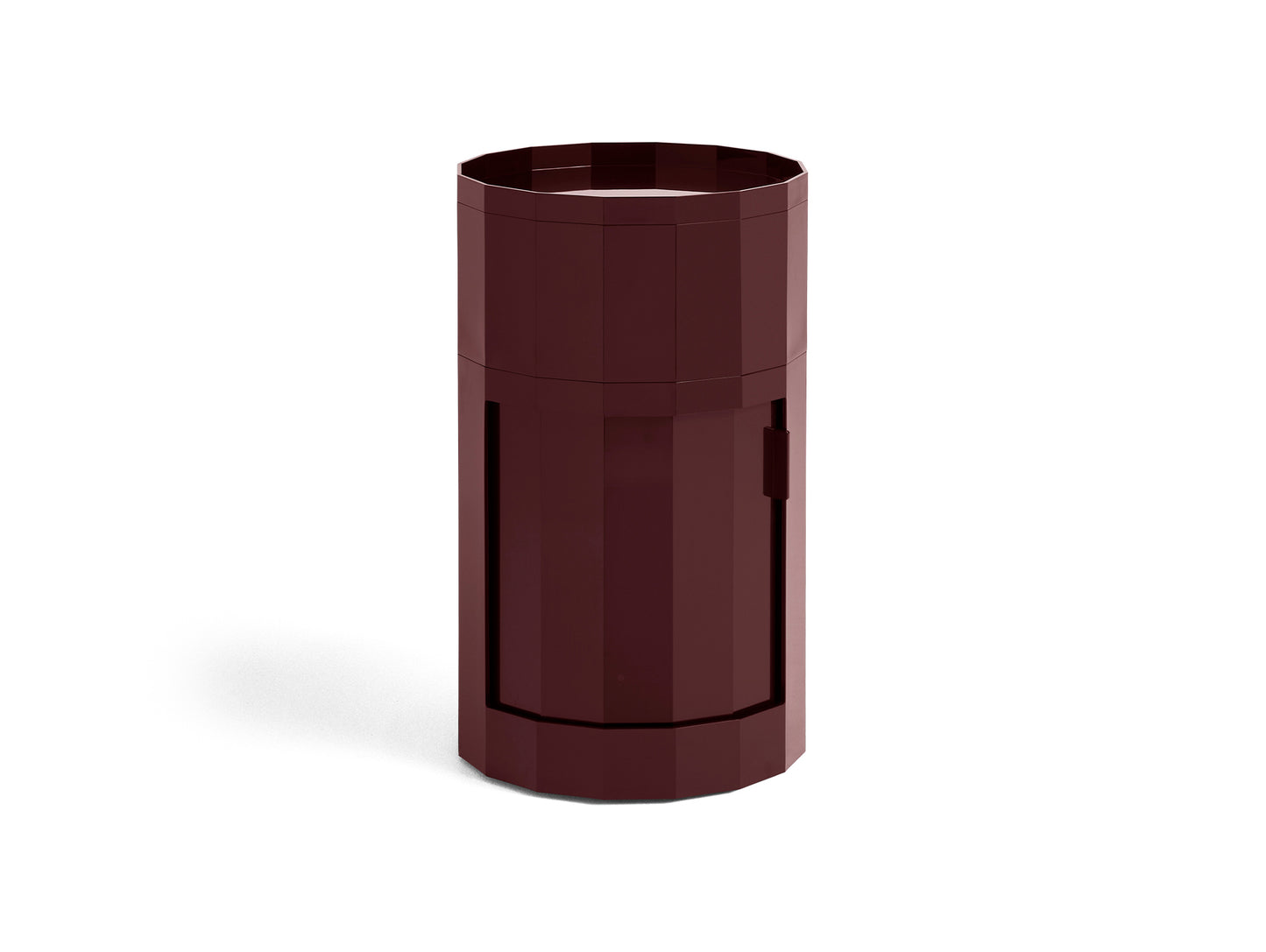Facet Cabinet High by HAY - Burgundy