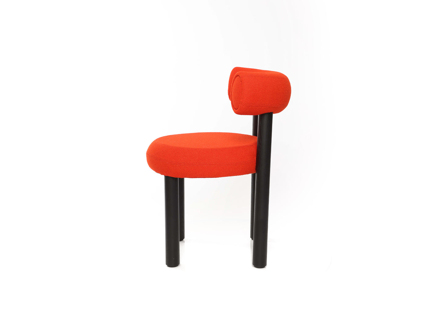 Fat Dining Chair Wood by Tom Dixon - Black Stained Ash Base / Hallingdal 65 600